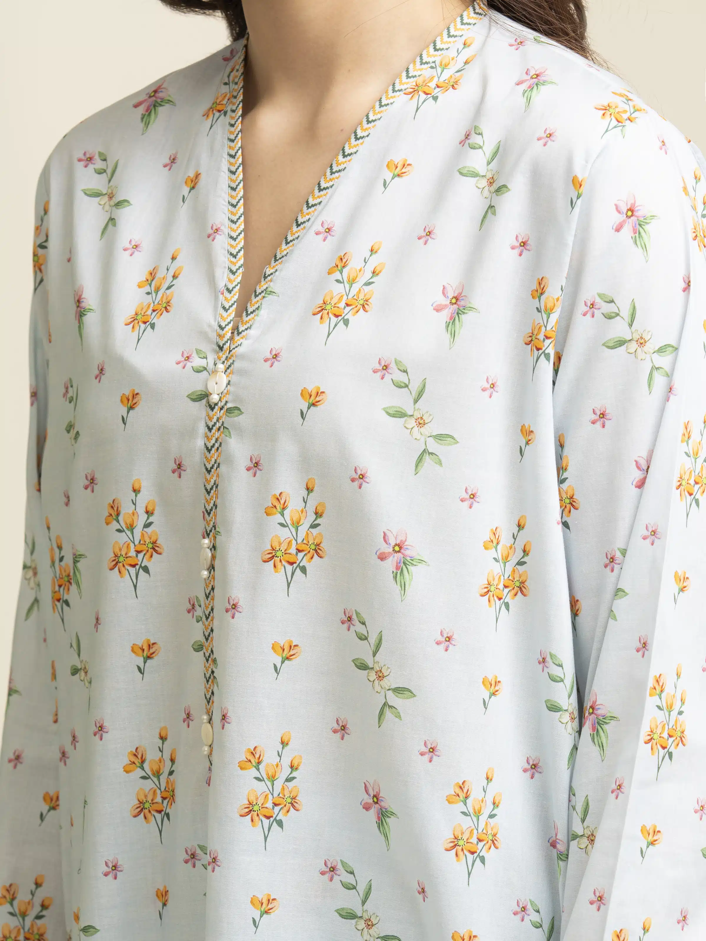 Unstitched Printed Lawn Shirt Dupatta - EWU5A1-35072SD - Image 3