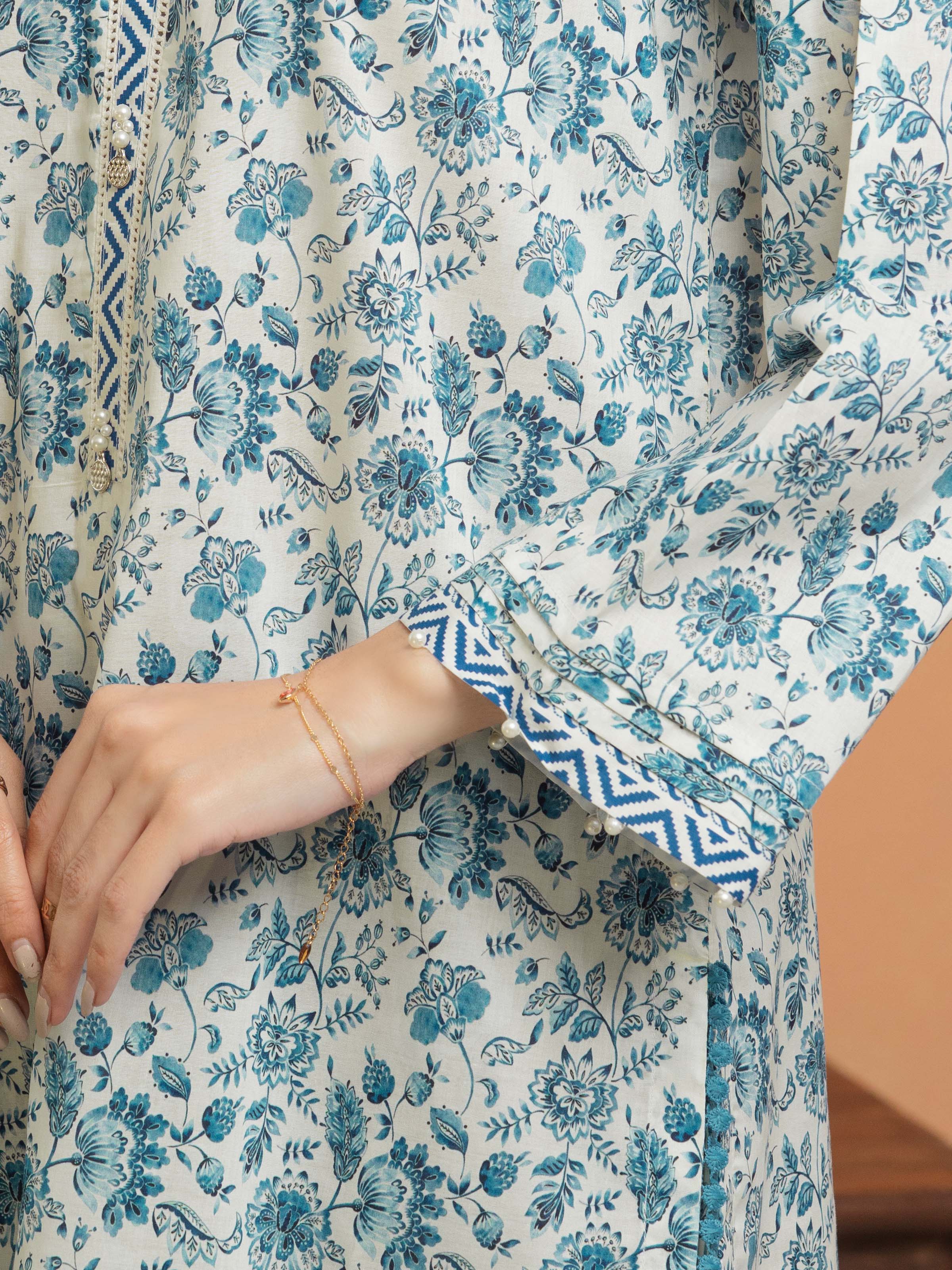Unstitched Printed Lawn Suit - EWU5A1-35248-3P - Image 4