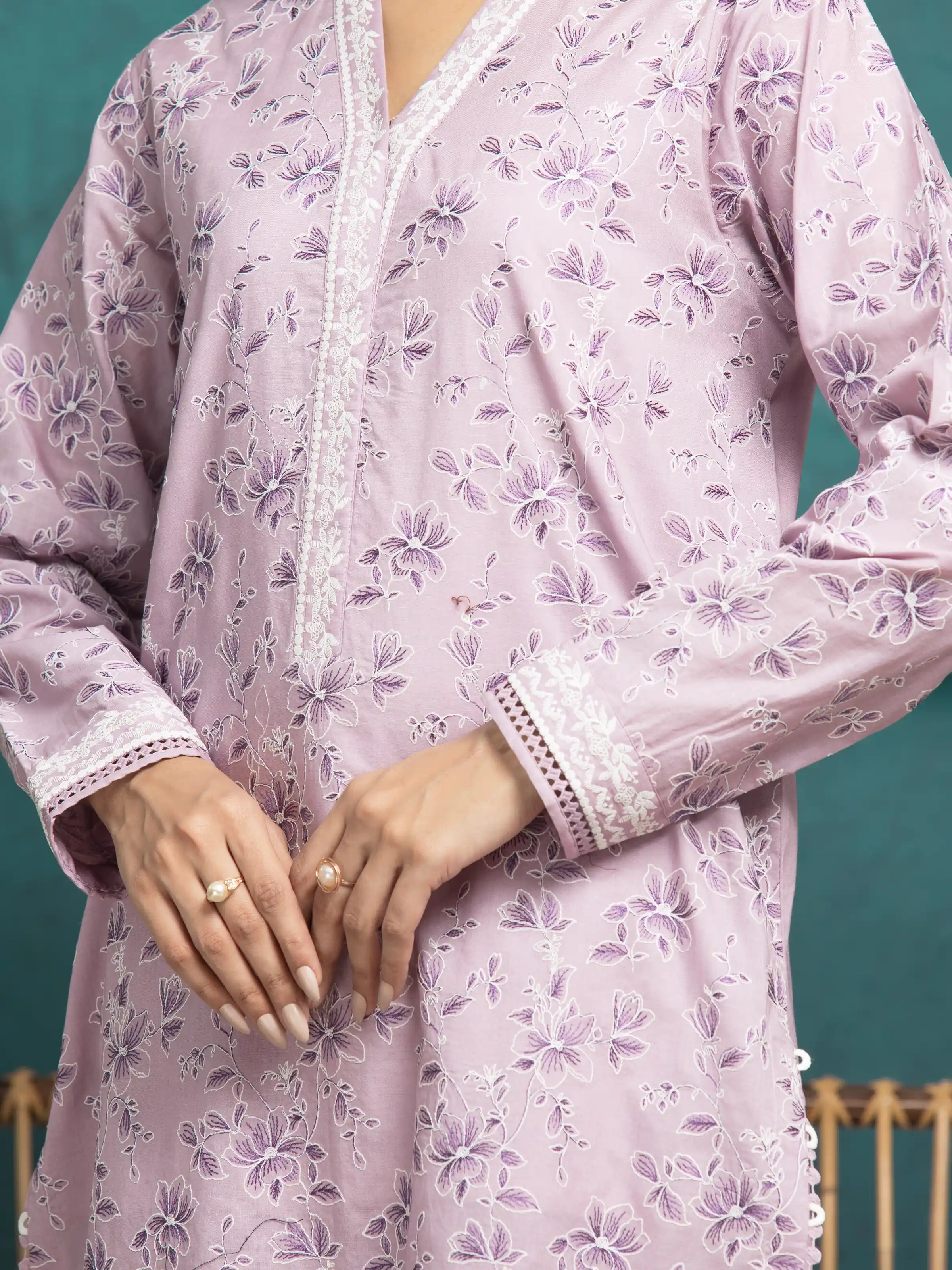 Unstitched Embroidered Cambric Suit - EWU24V2-31007-3P - Image 3
