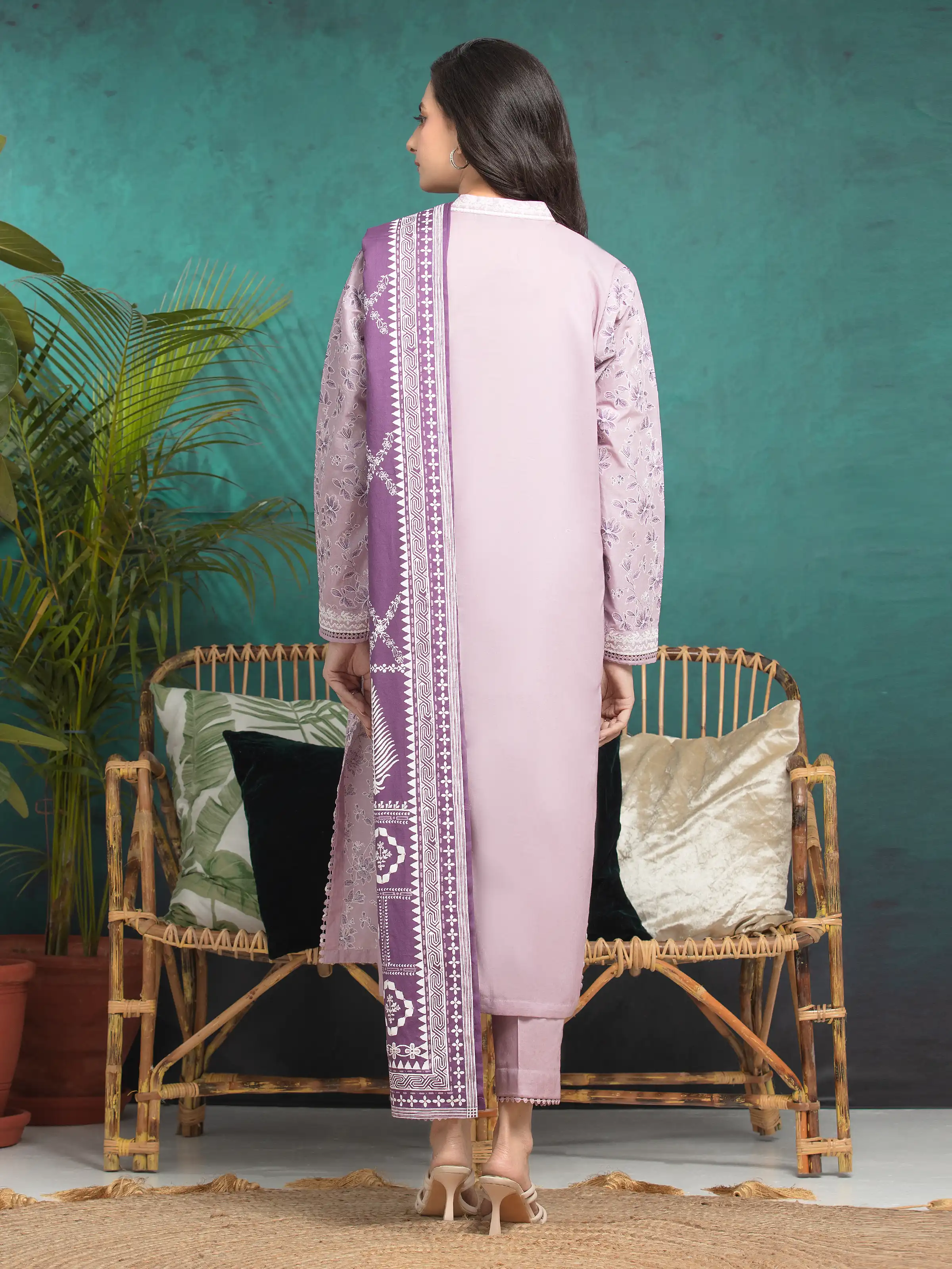 Unstitched Embroidered Cambric Suit - EWU24V2-31007-3P - Image 4