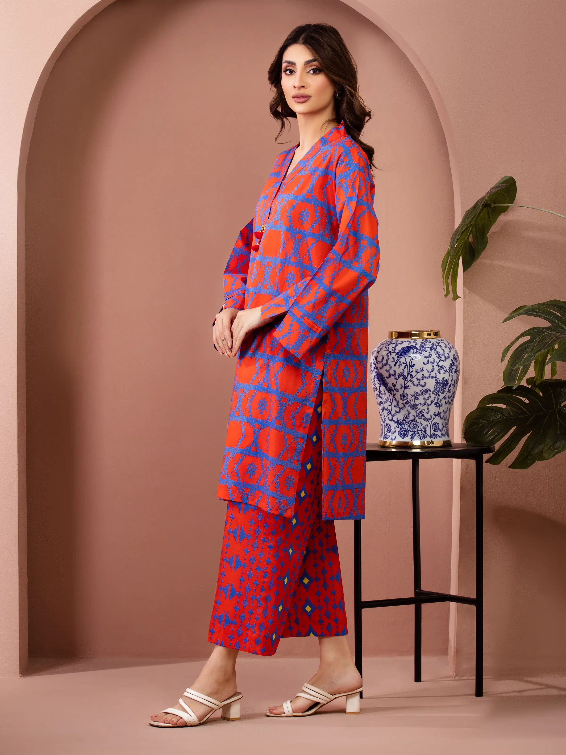 Unstitched Lawn Shirt Trouser - EWU6A1-36807ST - Image 5
