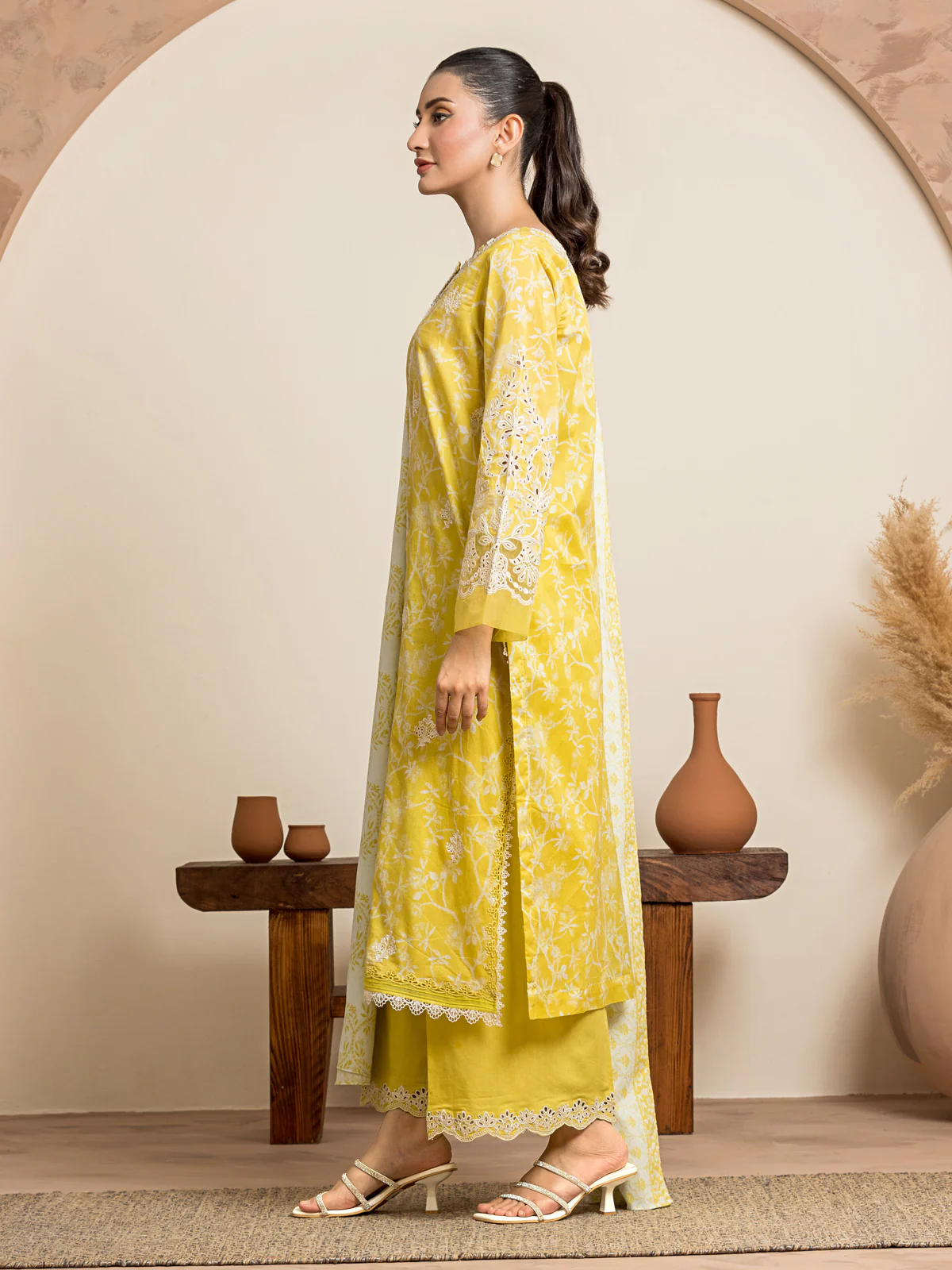 Unstitched Embroidered Lawn Suit - EWU24V1-30037-3P - Image 5