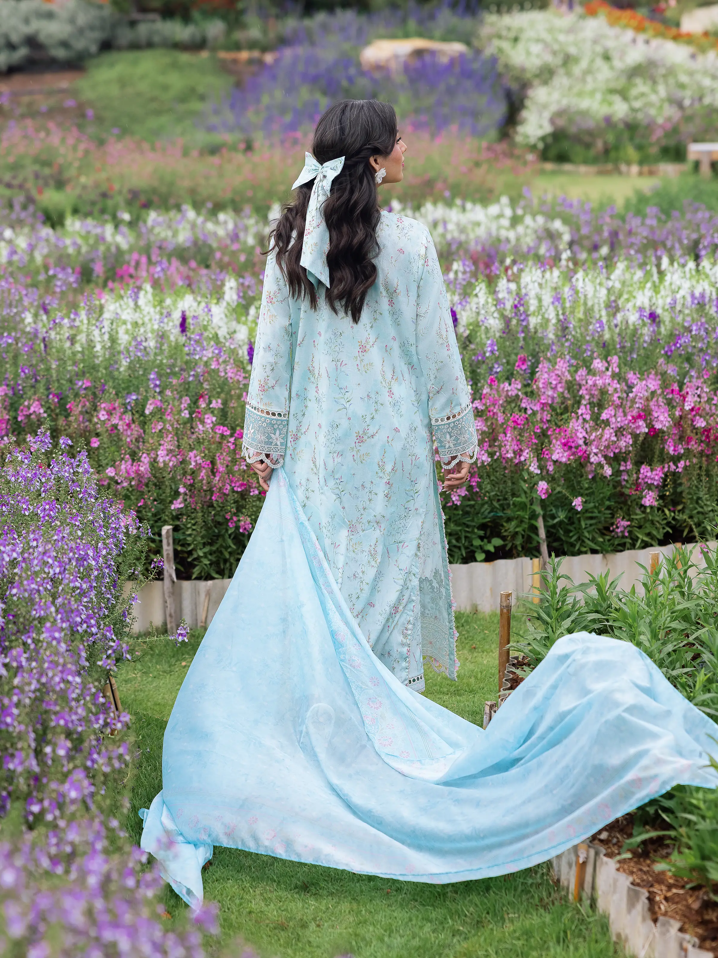Unstitched Embroidered Lawn Suit - EWU5V1-31438-3P - Image 6
