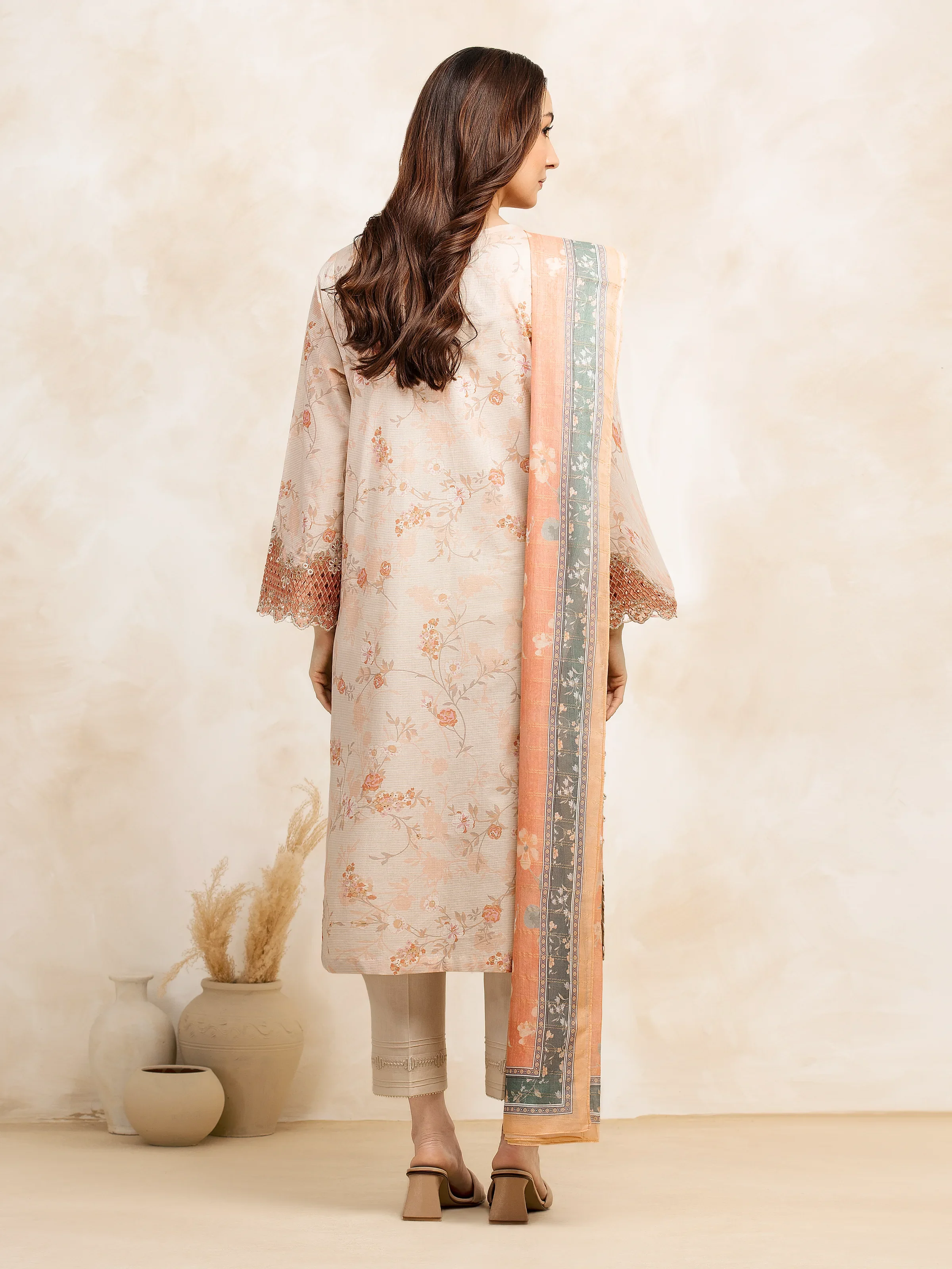 Unstitched Embroidered Lawn Suit - EWU5V1-31203-3P - Image 6