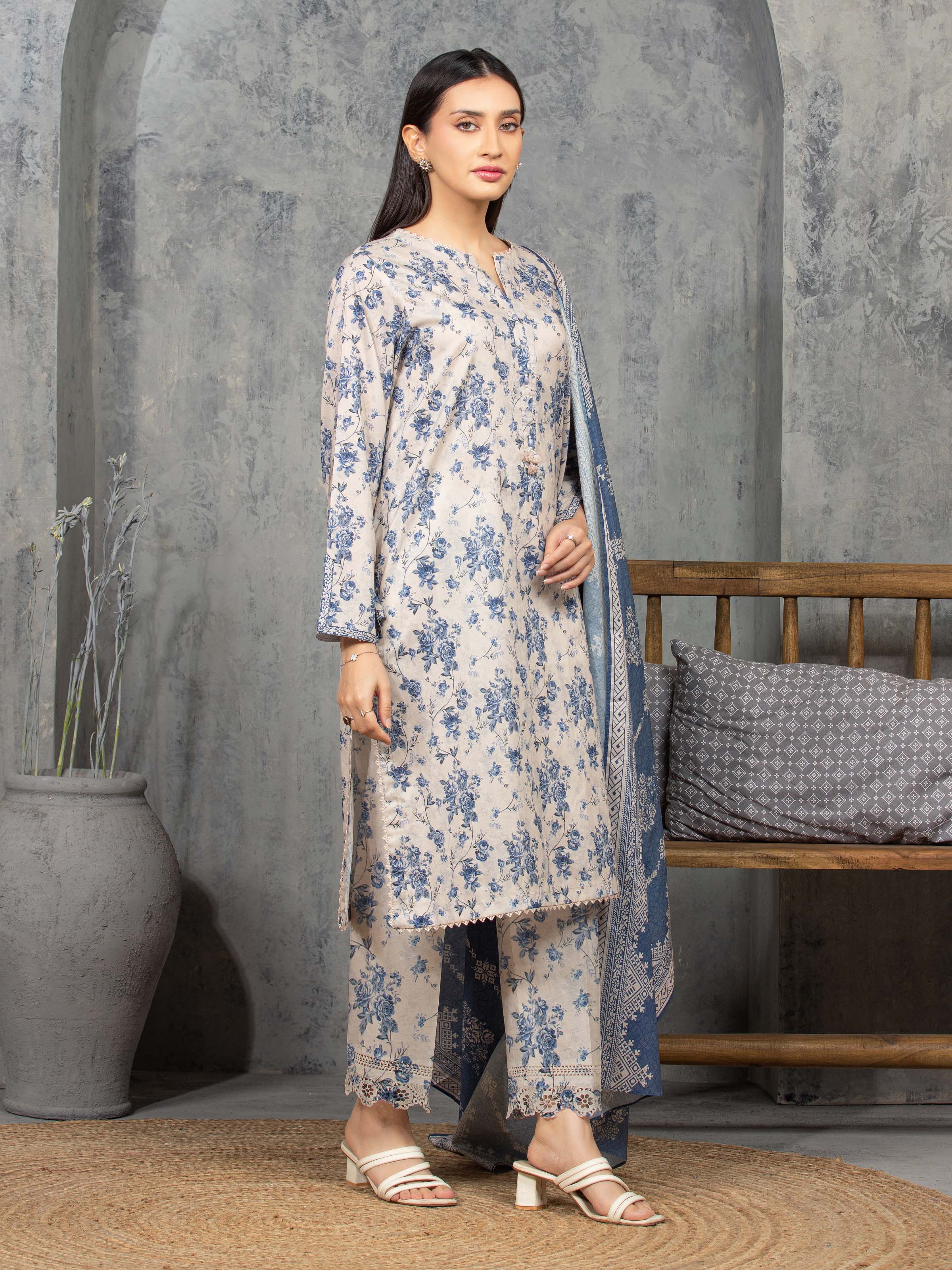 Unstitched Printed Cambric Suit - EWU5A2-35839-3P