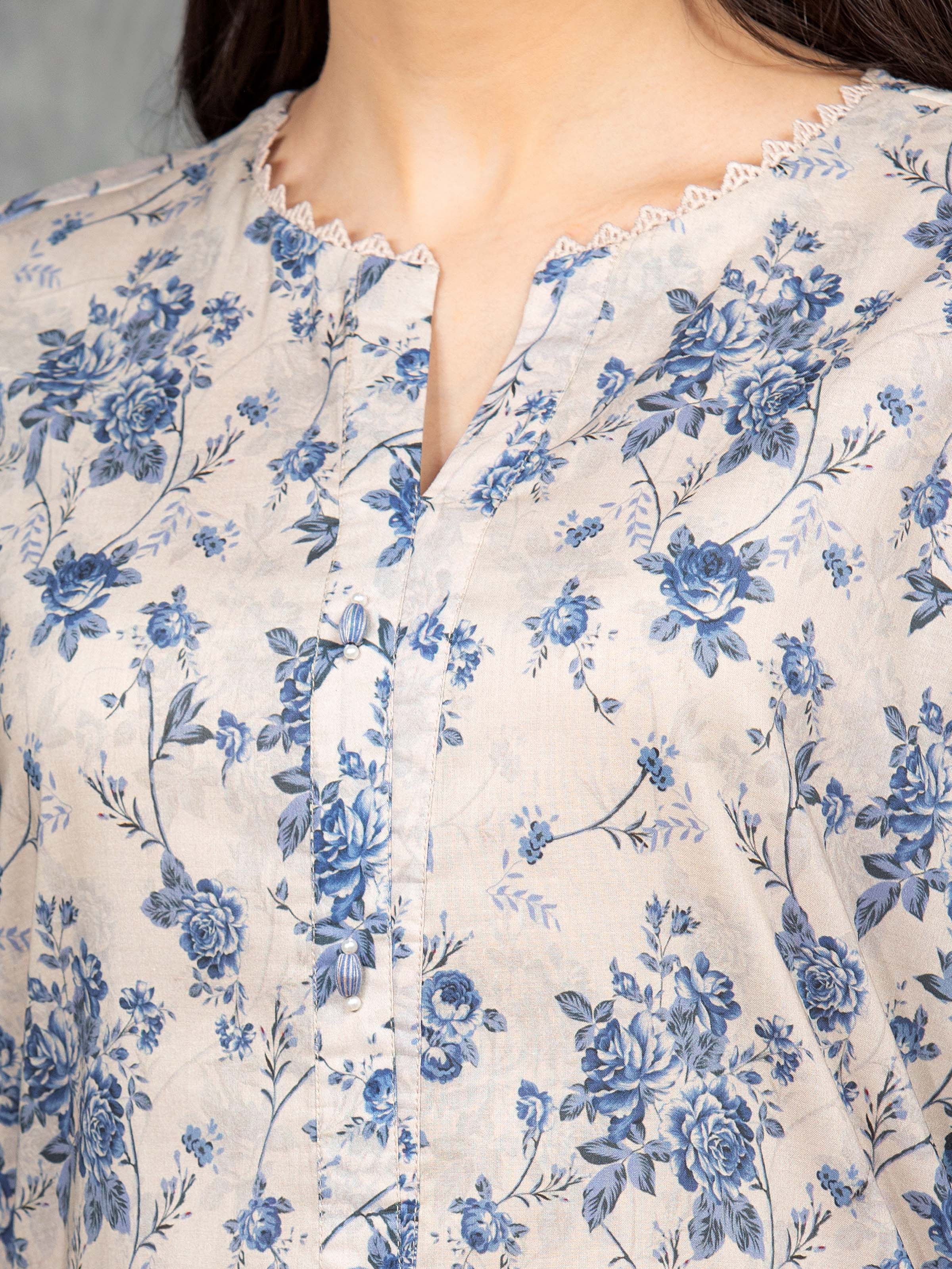 Unstitched Printed Cambric Suit - EWU5A2-35839-3P - Image 3