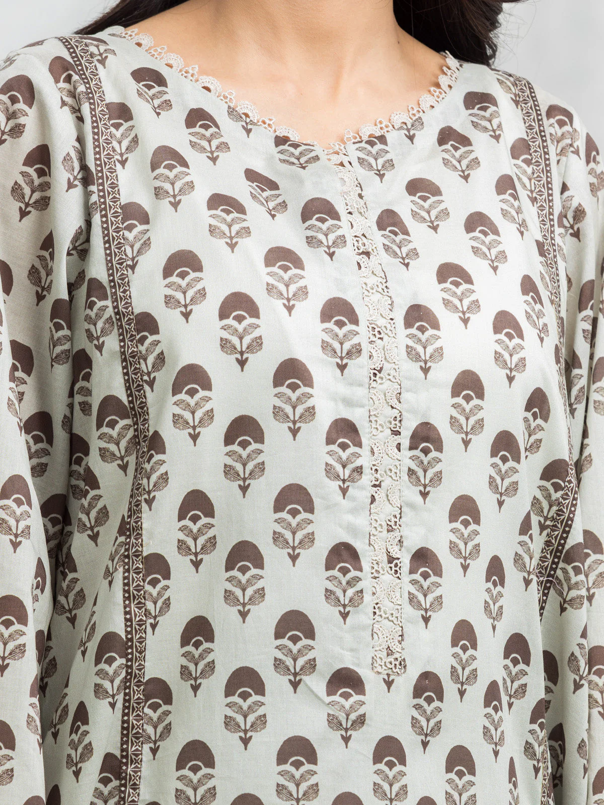 Unstitched Printed Lawn Shirt Trouser - EWU24A1-29167ST - Image 2