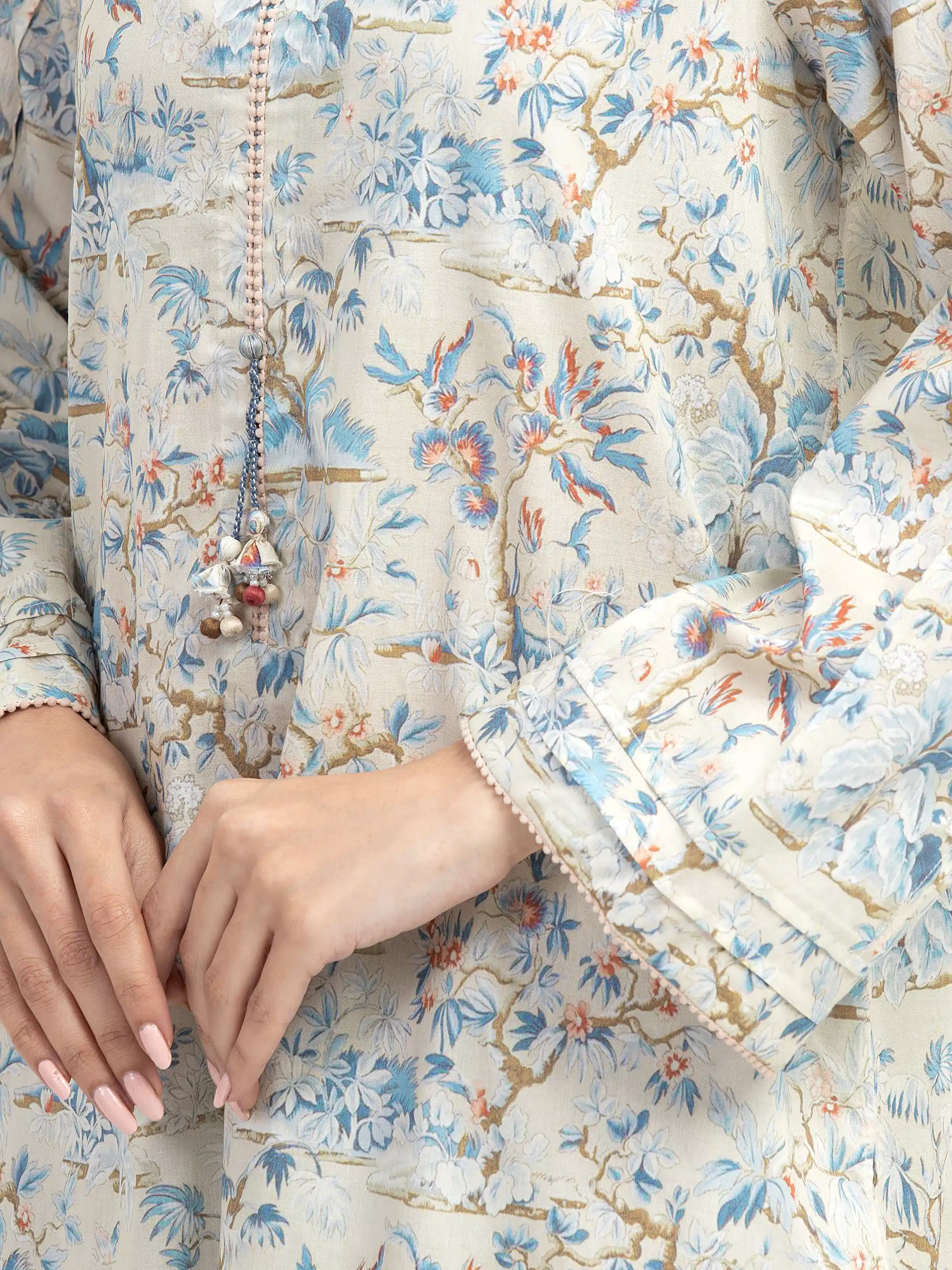 Unstitched Printed Lawn Shirt Trouser - EWU5A1-35441ST - Image 3