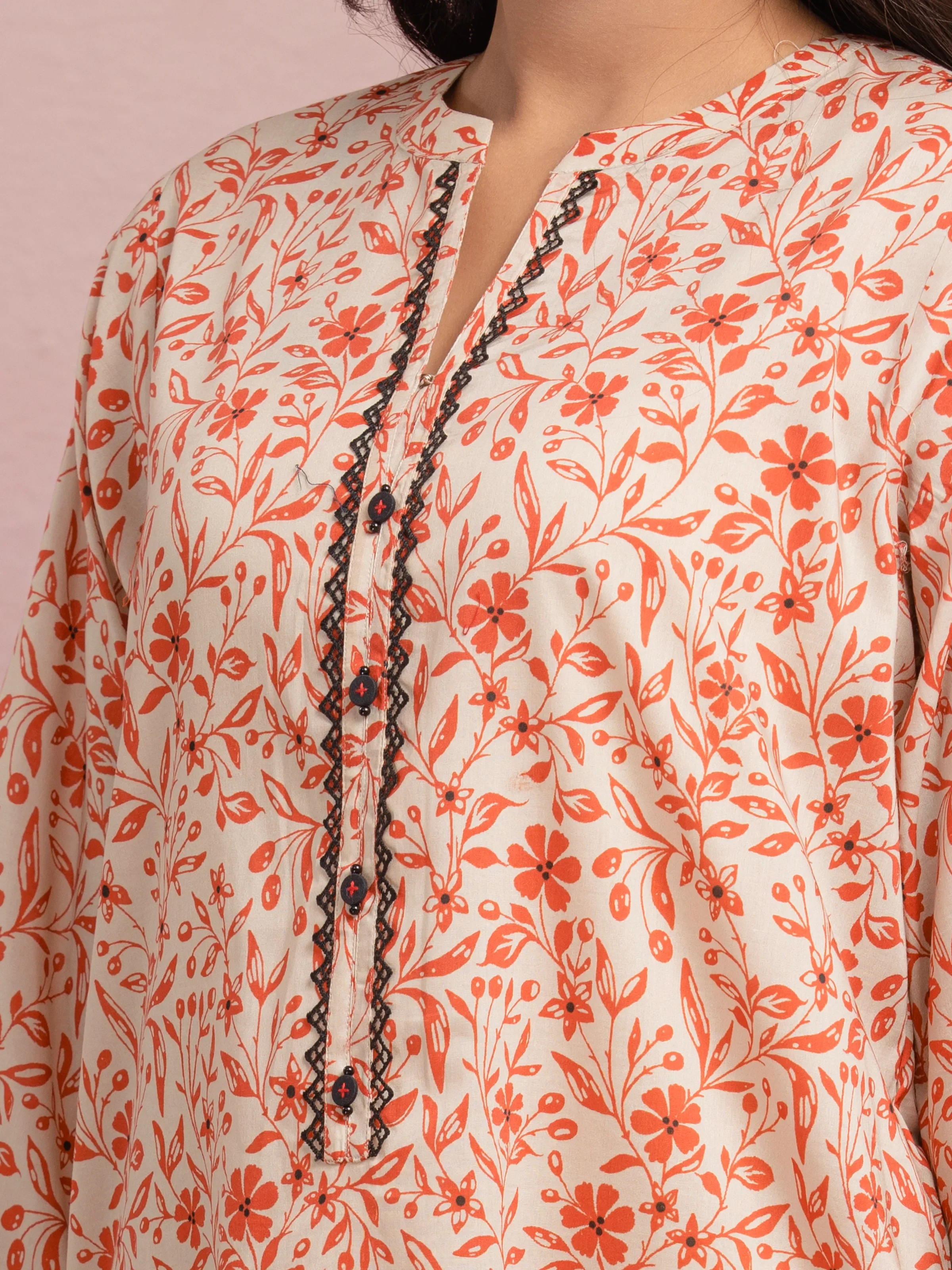 Unstitched Printed Lawn Suit - EWU5A1-35126-3P - Image 5