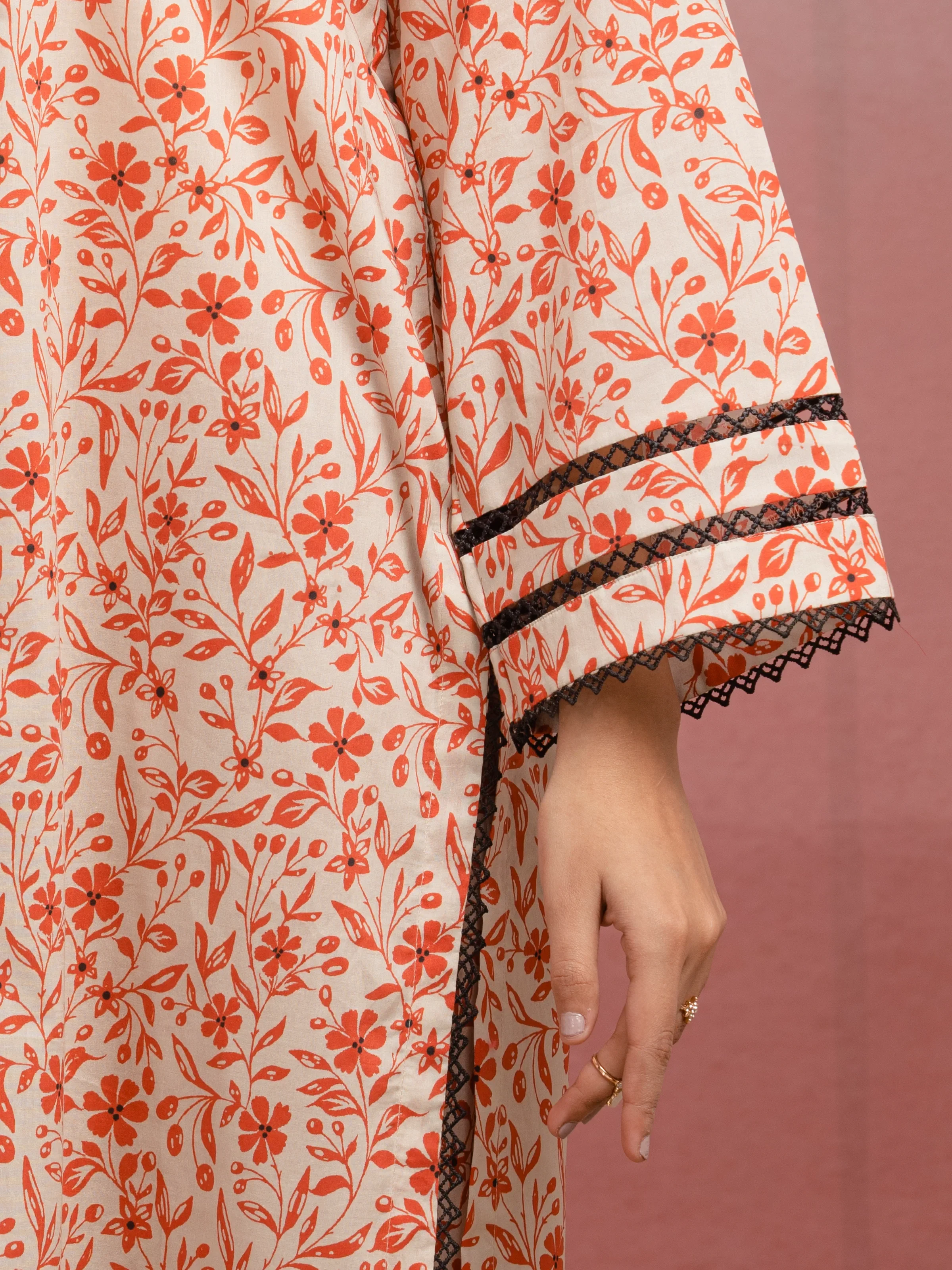 Unstitched Printed Lawn Suit - EWU5A1-35126-3P - Image 6