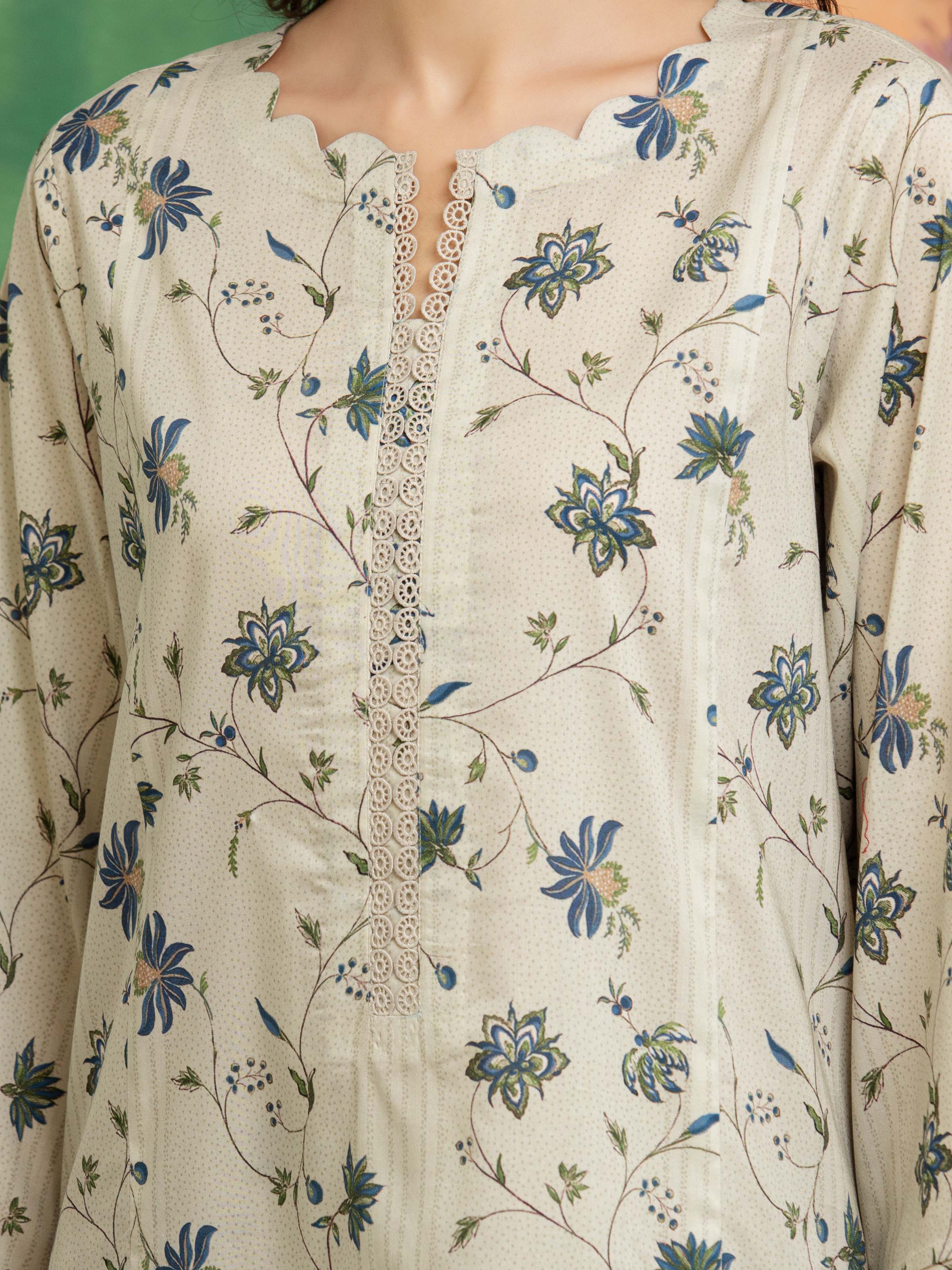 Unstitched Printed Lawn Suit - EWU5A1-35671-3P - Image 3