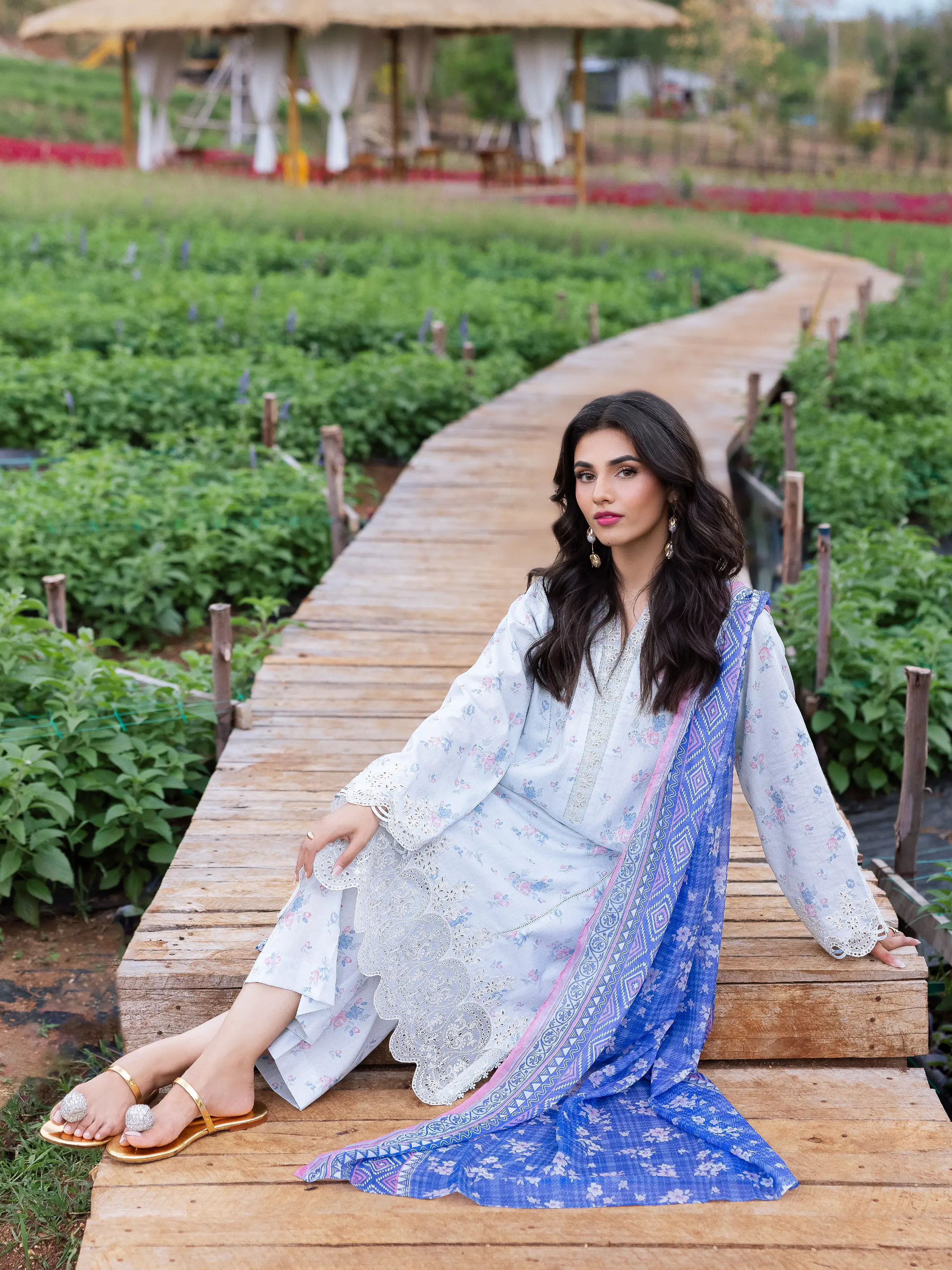 Unstitched Embroidered Lawn Suit - EWU5V1-31449-3P - Image 2