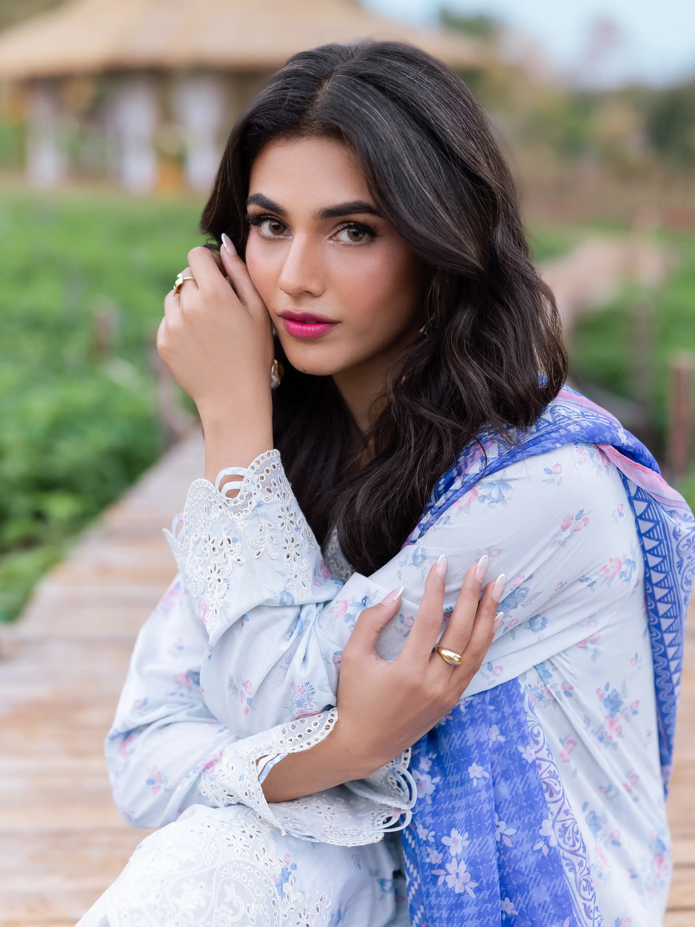 Unstitched Embroidered Lawn Suit - EWU5V1-31449-3P - Image 3
