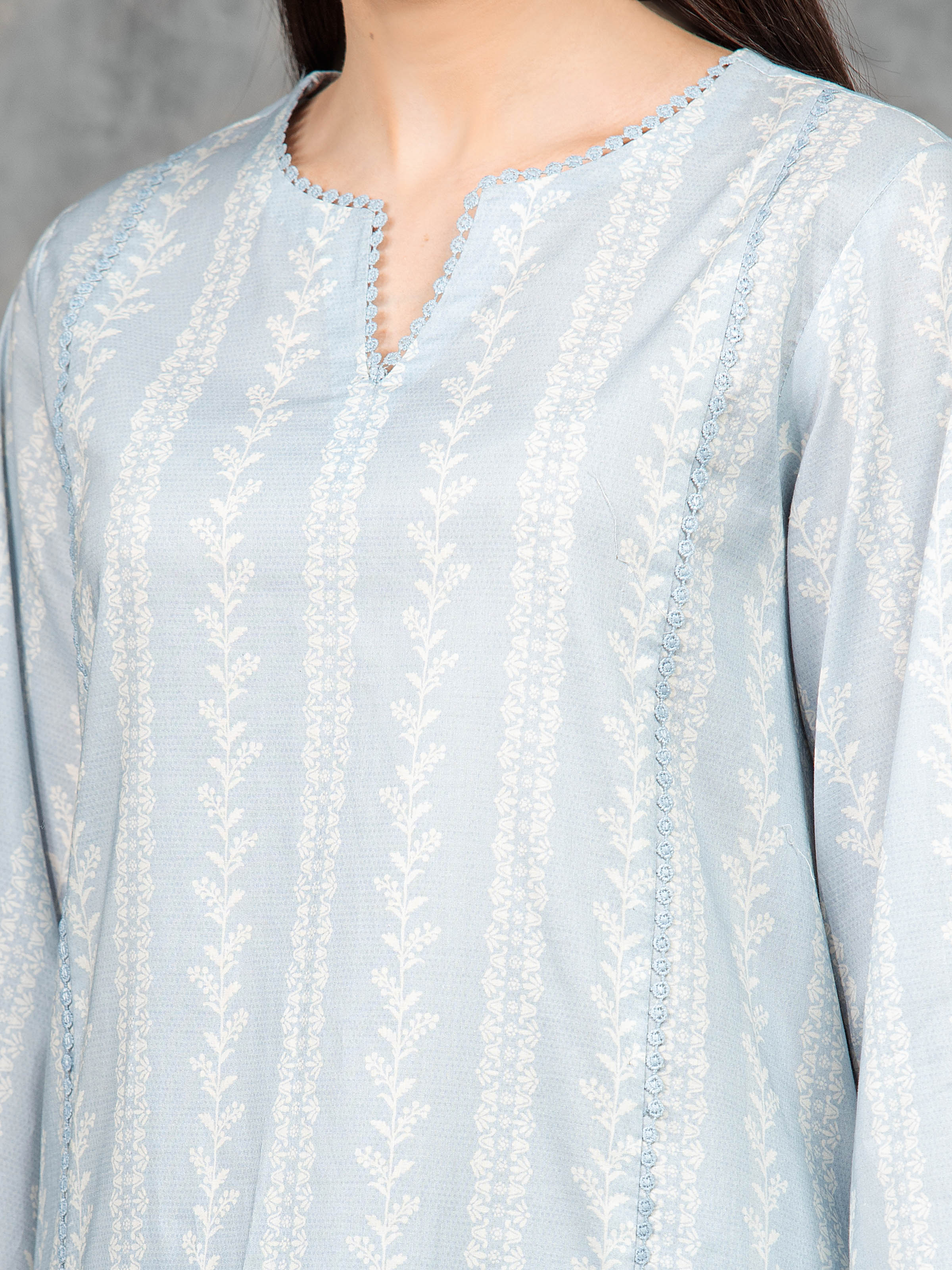 Unstitched Printed Cambric Suit - EWU5A2-35814-3P - Image 3