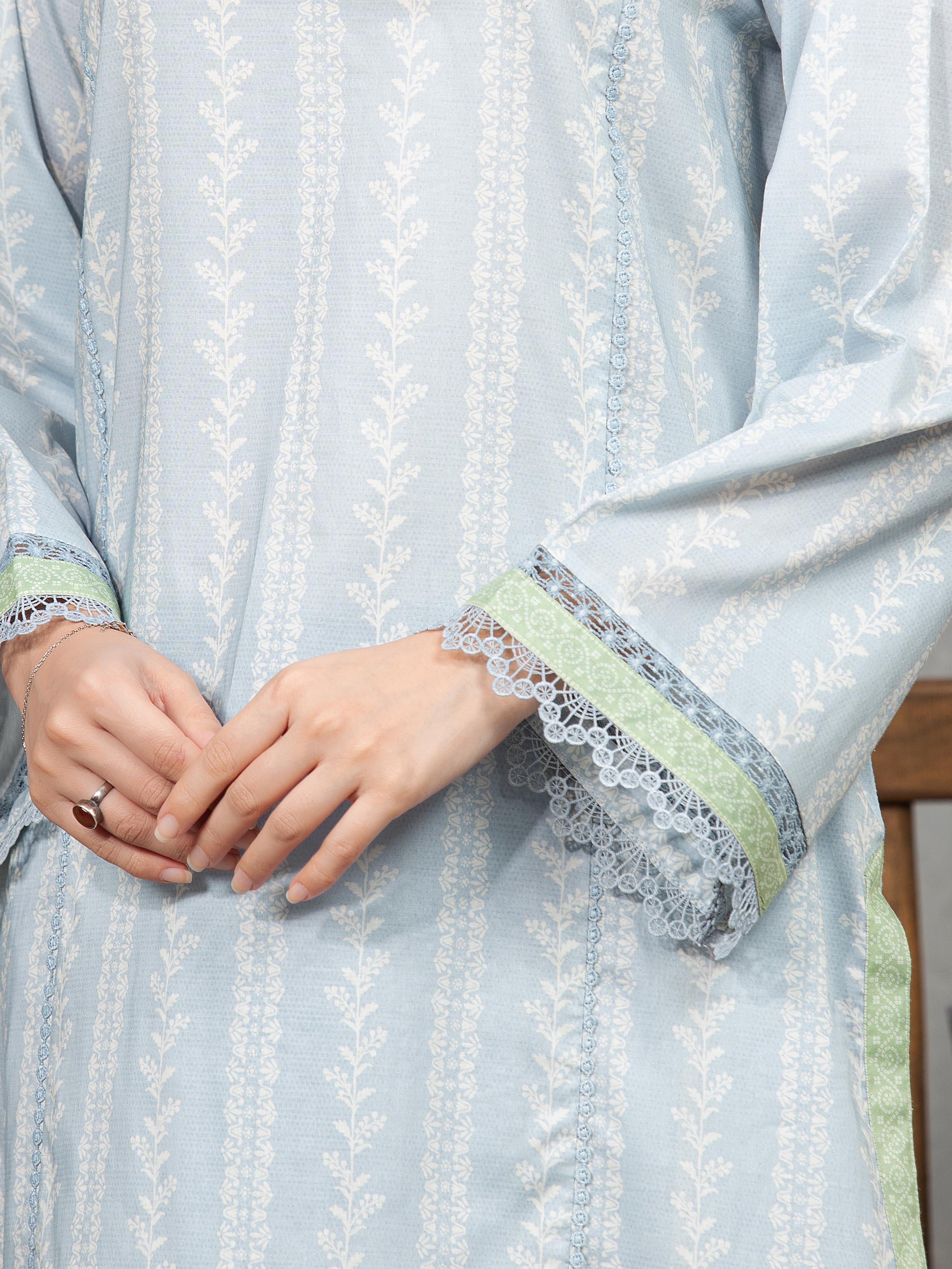 Unstitched Printed Cambric Suit - EWU5A2-35814-3P - Image 4