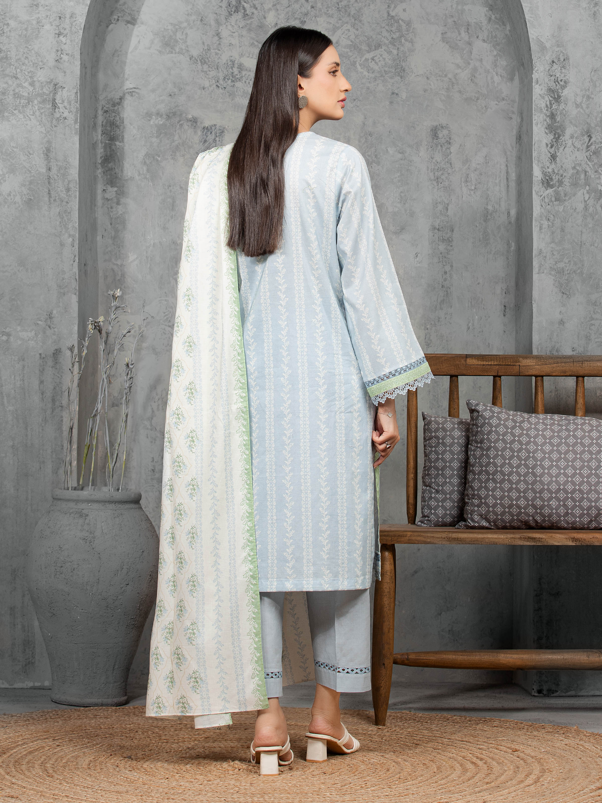 Unstitched Printed Cambric Suit - EWU5A2-35814-3P - Image 6