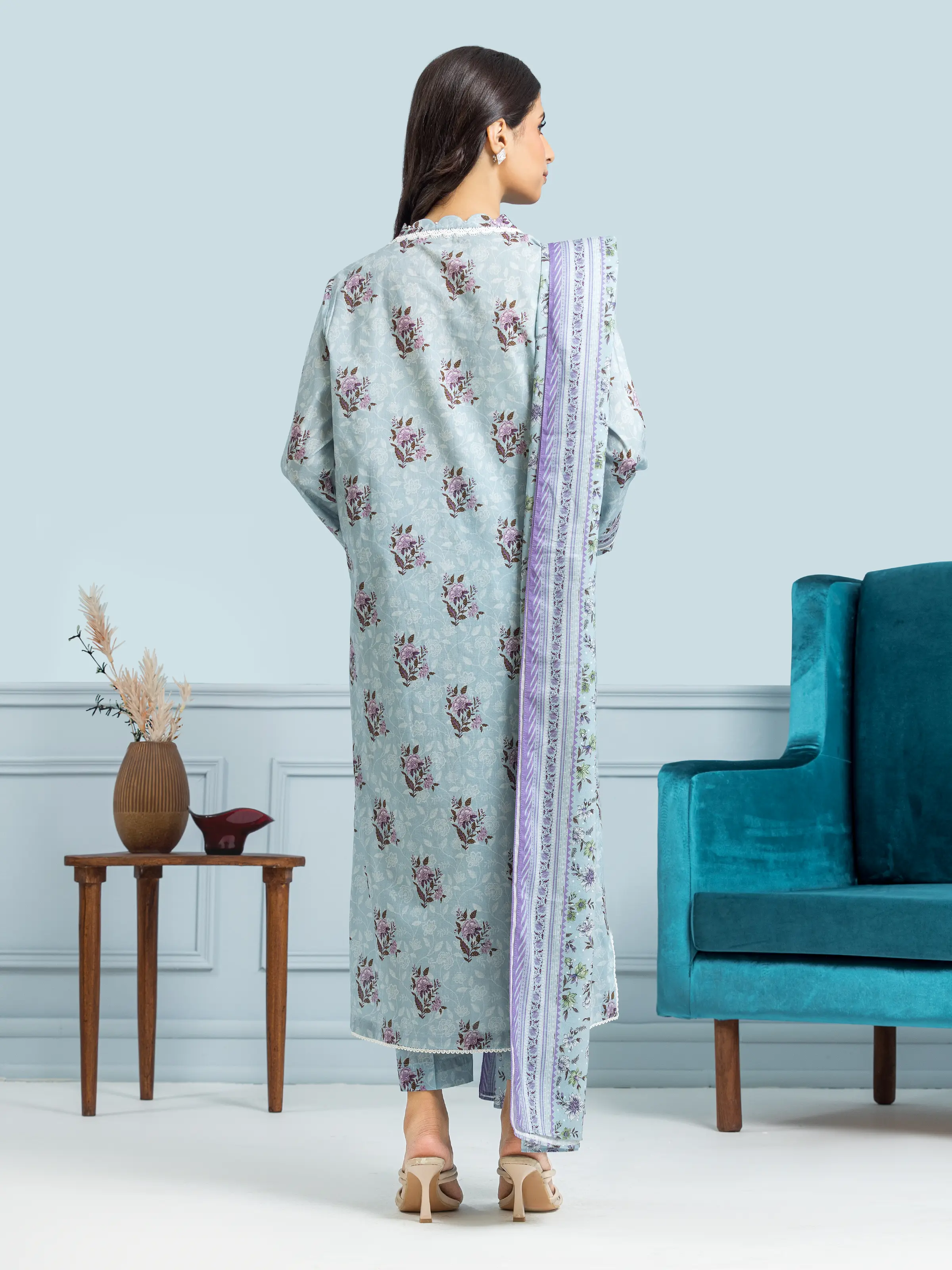 Unstitched Printed Khaddar Suit - EWU24A3-29648-3P - Image 2