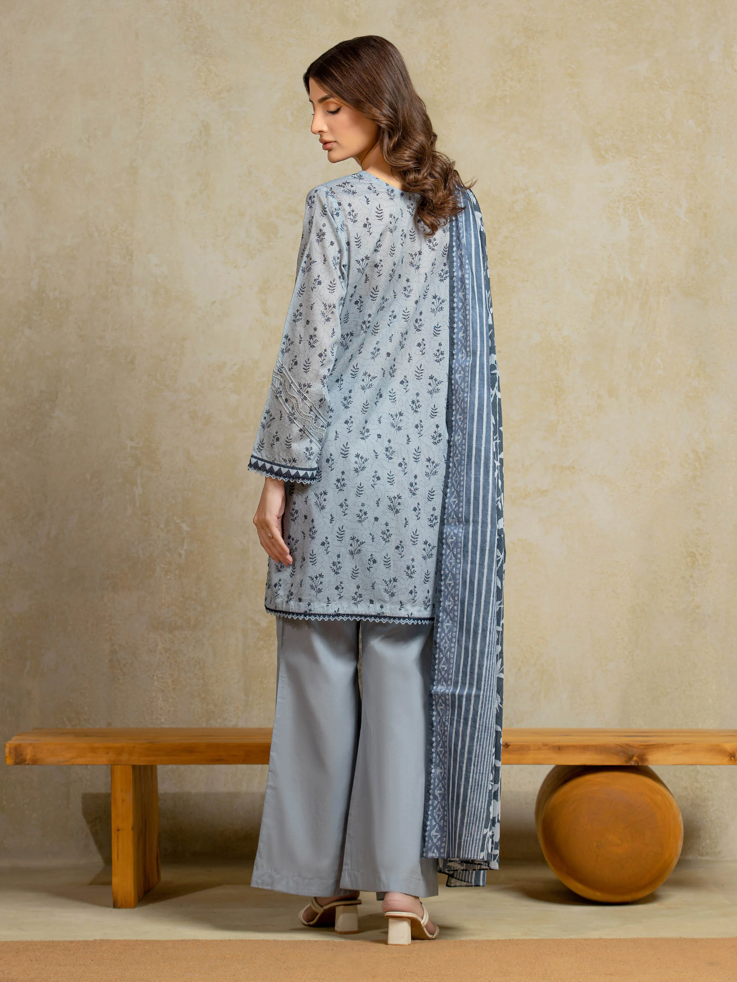 Unstitched Printed Khaddar Suit - EWU5A3-35924-3P - Image 6