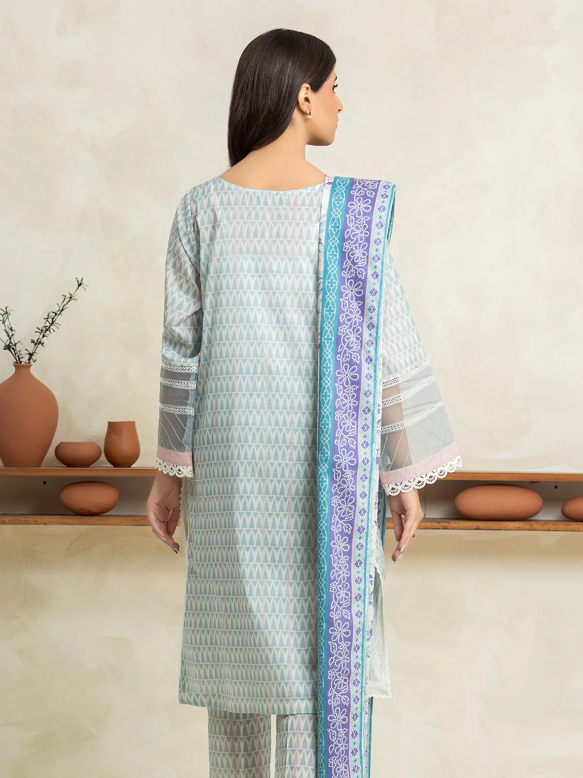 Unstitched Printed Lawn Shirt Dupatta - EWU24A1-29245SD - Image 4