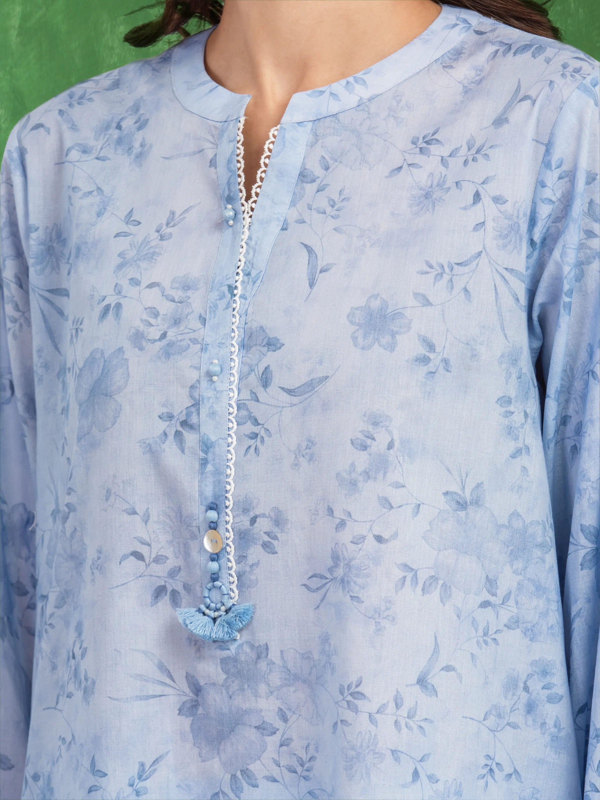 Unstitched Printed Lawn Shirt Trouser - EWU5A1-35692ST - Image 3