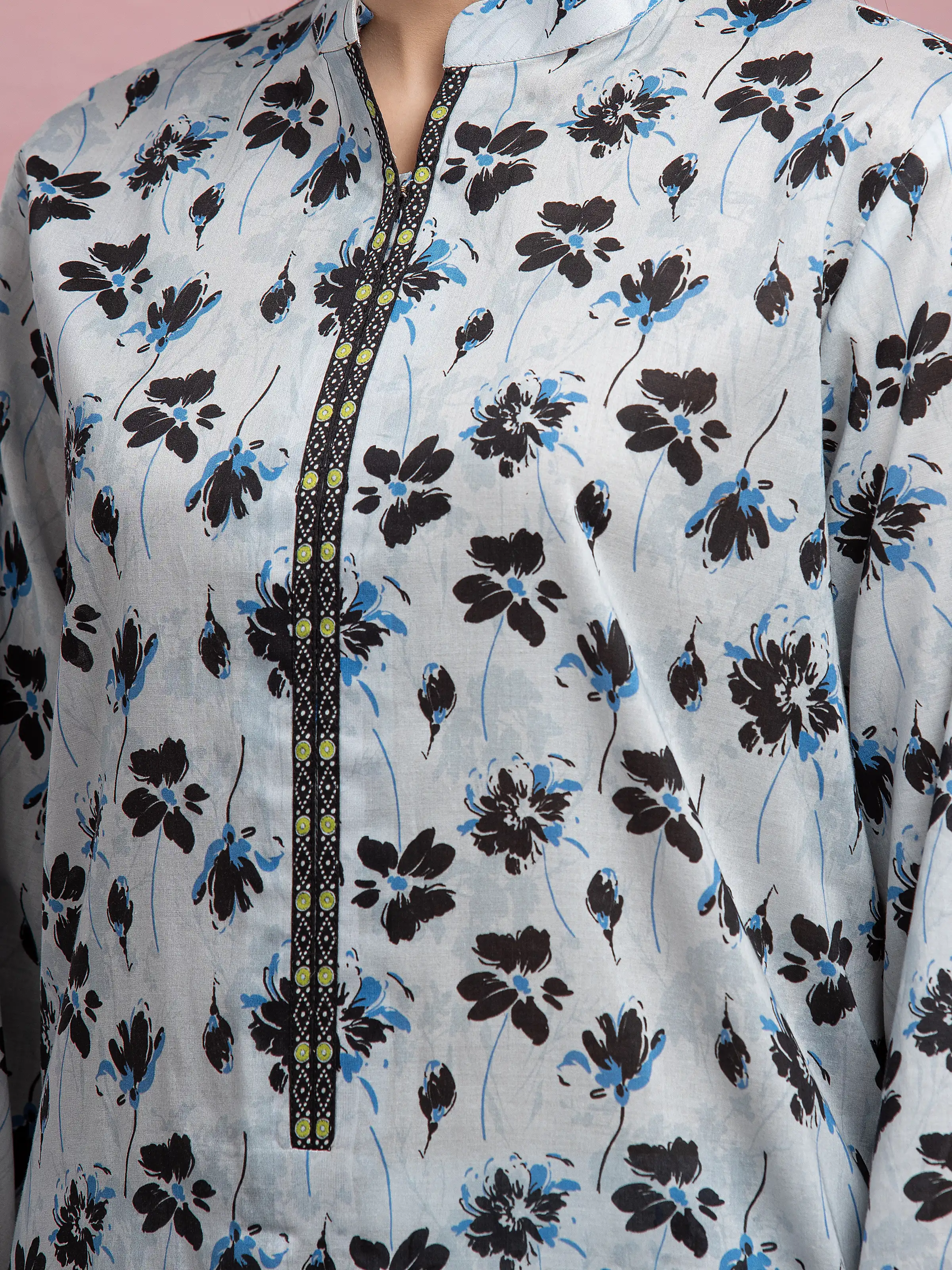 Unstitched Printed Lawn Suit - EWU5A1-35031-3P - Image 4