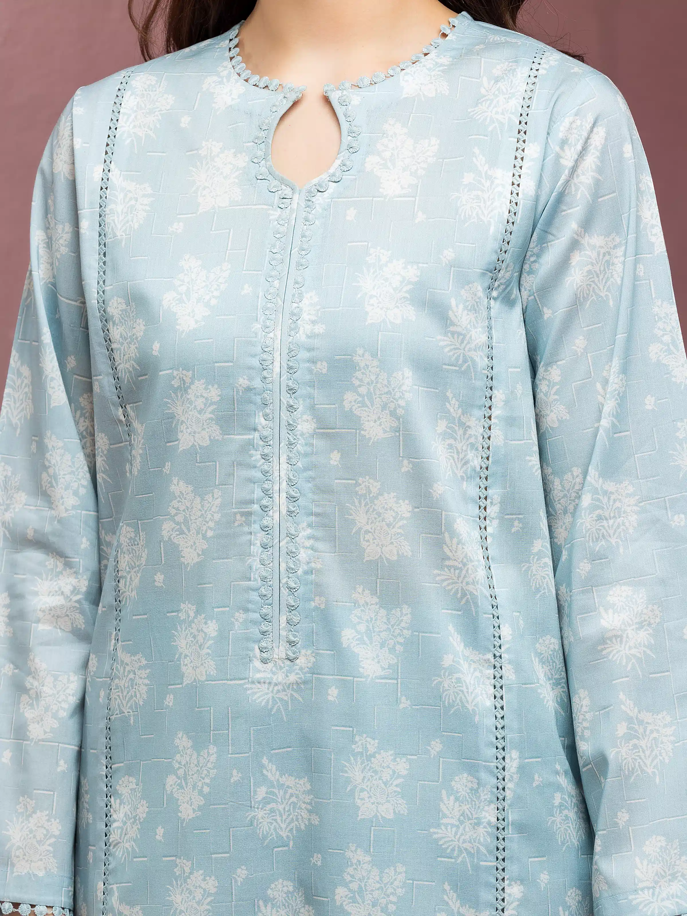 Unstitched Printed Lawn Suit - EWU5A1-35094-3P - Image 5