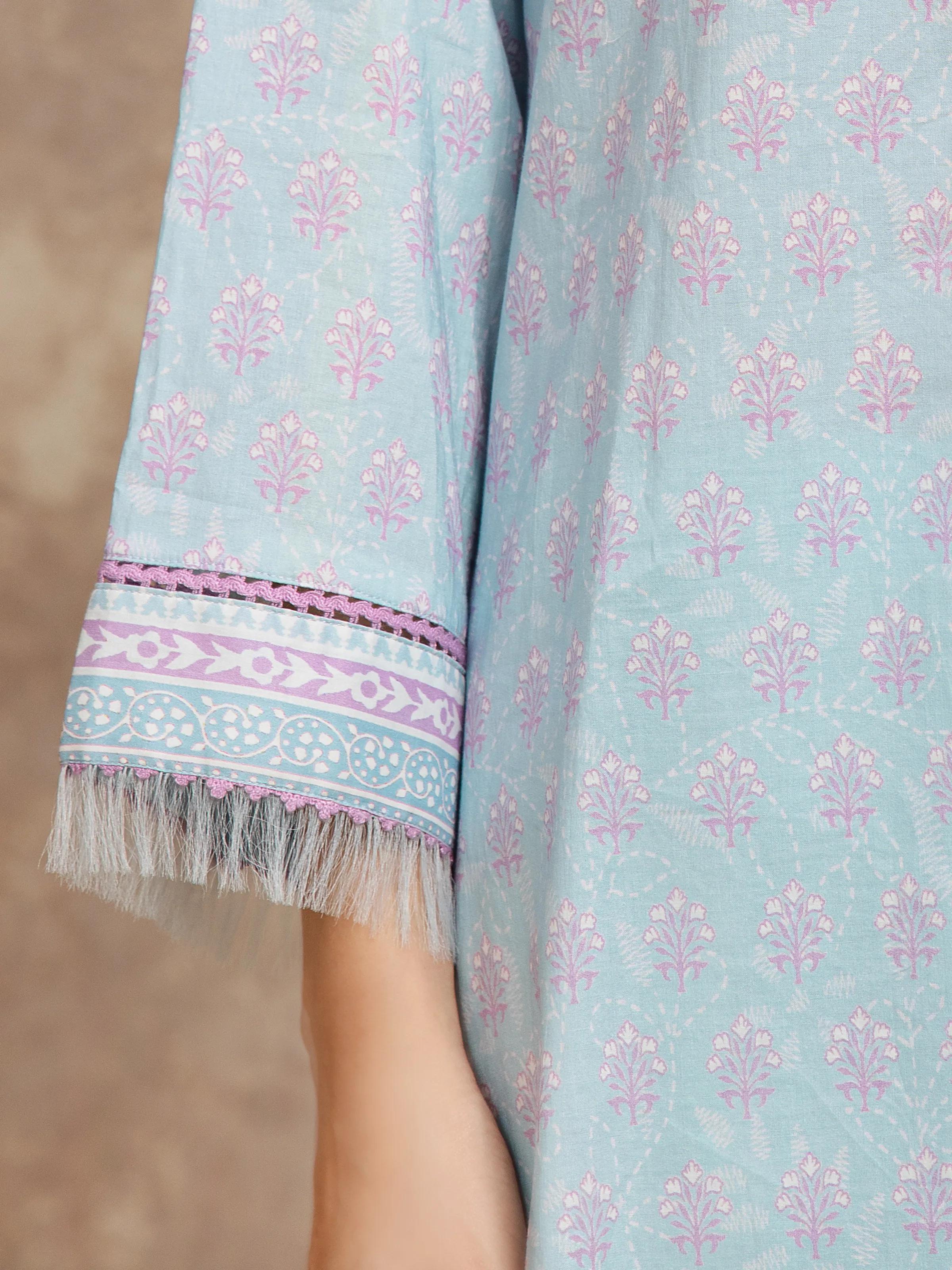 Unstitched Printed Lawn Suit - EWU6A1-36529-3P - Image 3