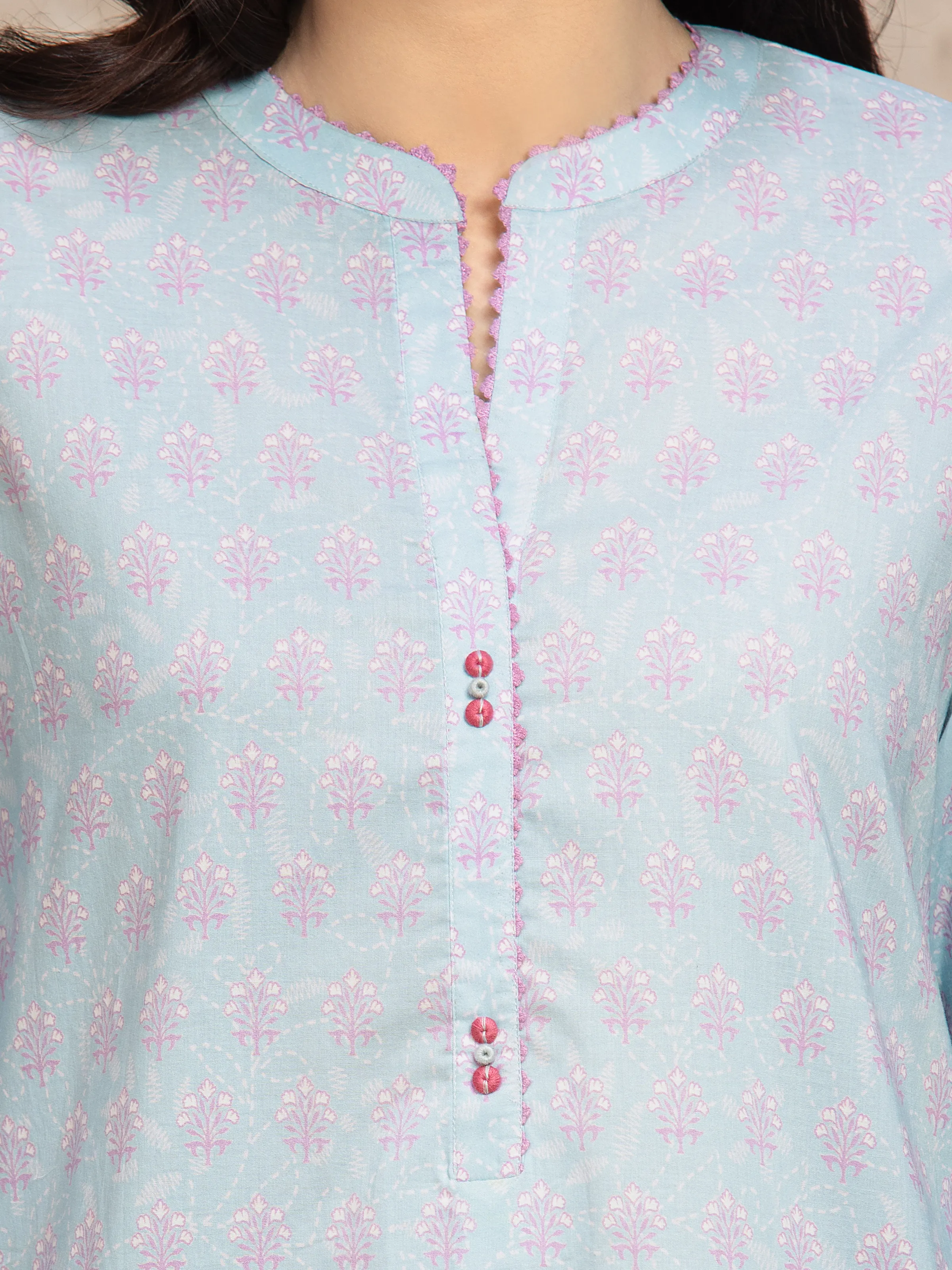 Unstitched Printed Lawn Suit - EWU6A1-36529-3P - Image 4