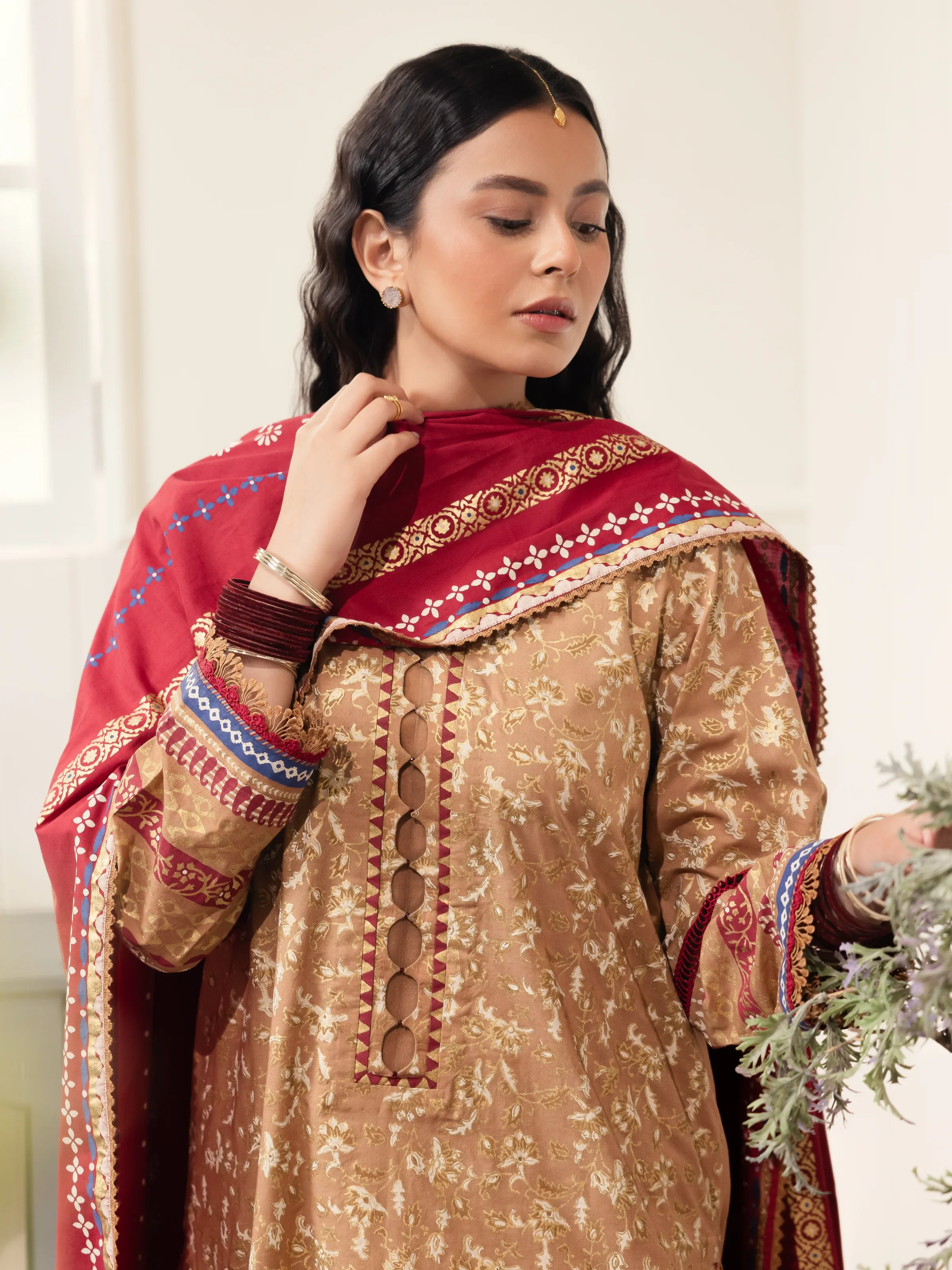 Unstitched Block Print Cambric Suit - EWU24M1-047 - Image 4