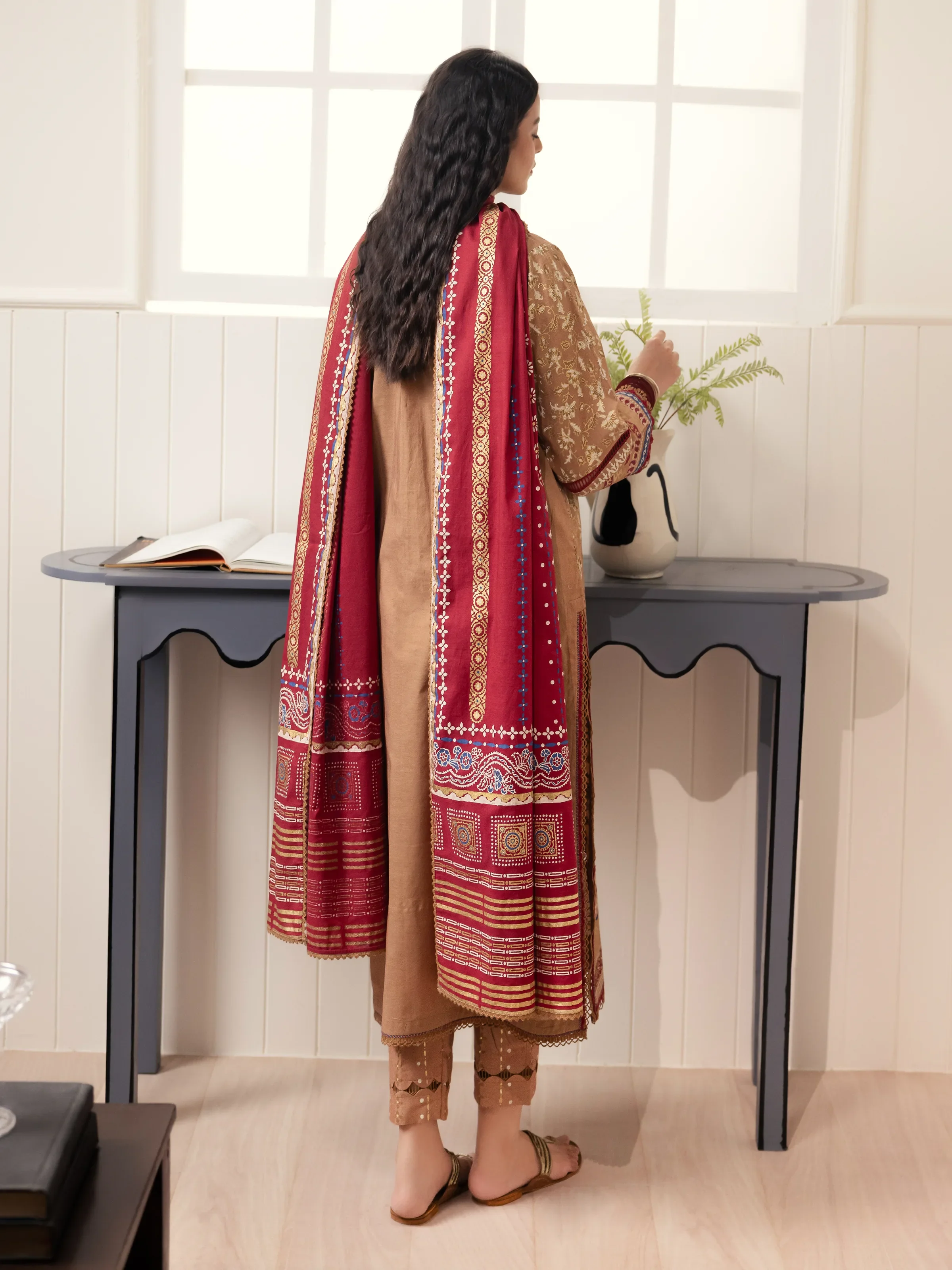 Unstitched Block Print Cambric Suit - EWU24M1-047 - Image 7