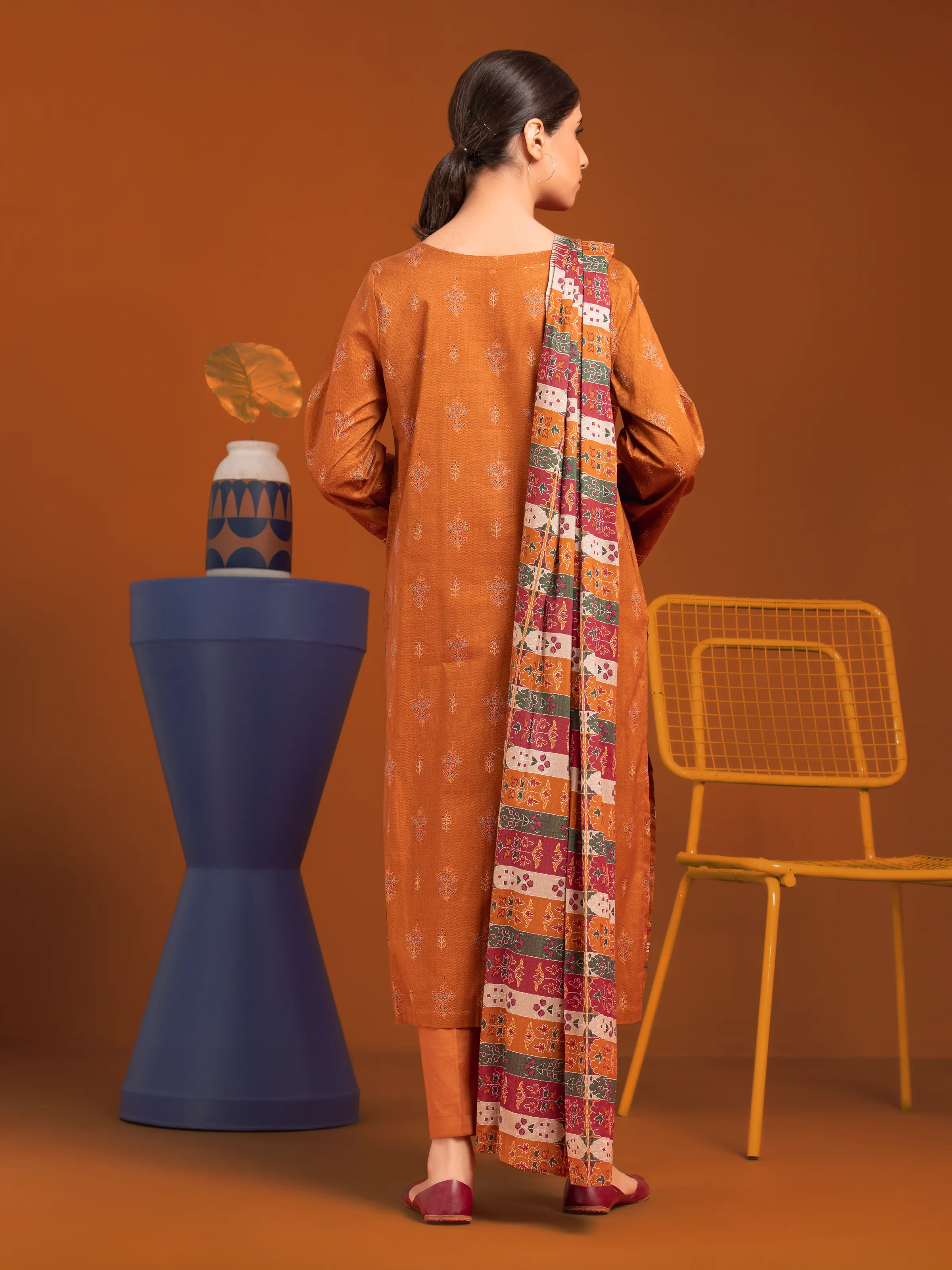 Unstitched Printed Khaddar Suit - EWU24A3-27042-3P - Image 2