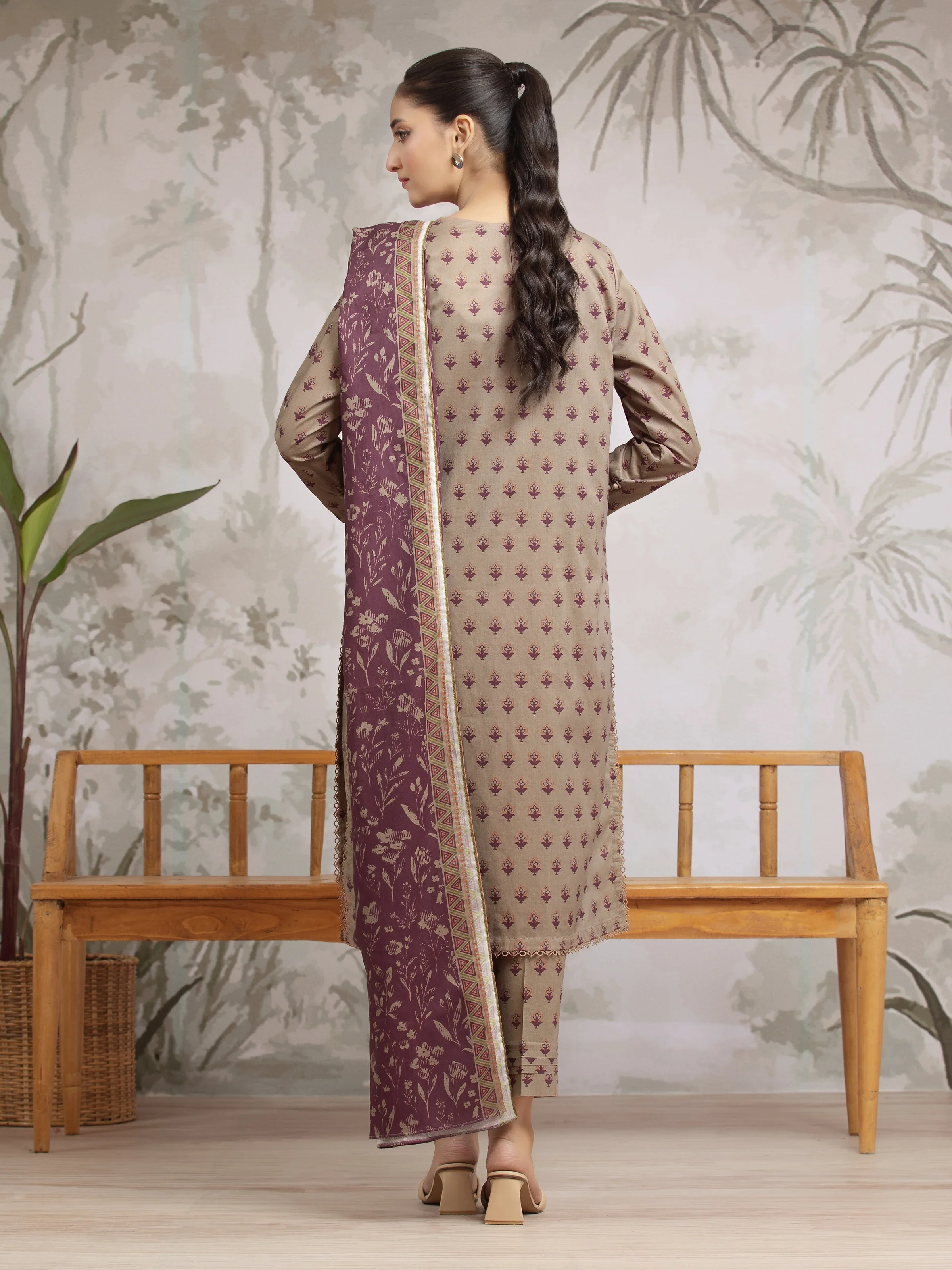 Unstitched Printed Khaddar Suit - EWU24A3-29602-3P - Image 2