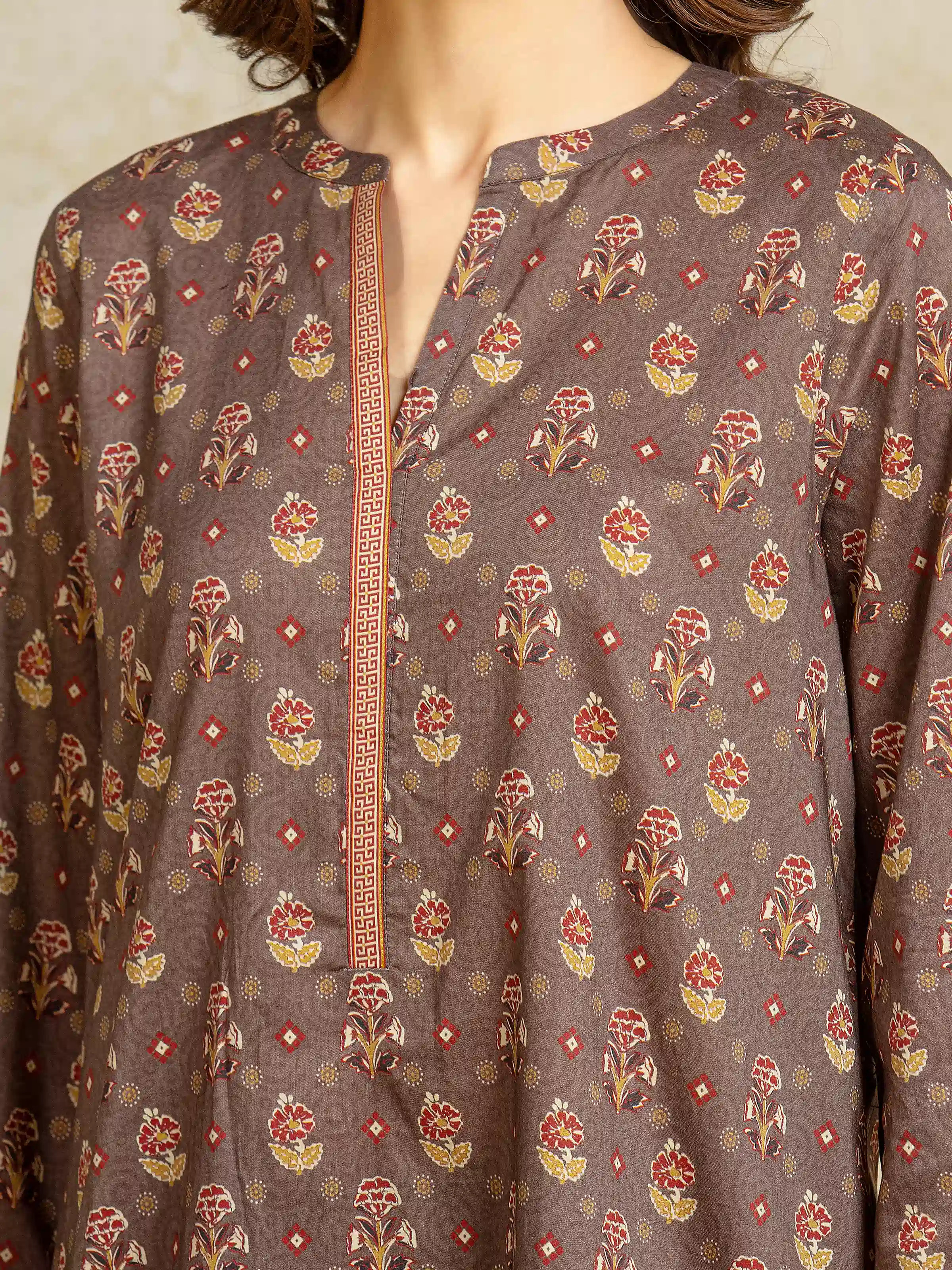 Unstitched Printed Khaddar Suit - EWU5A3-35906-3P - Image 2