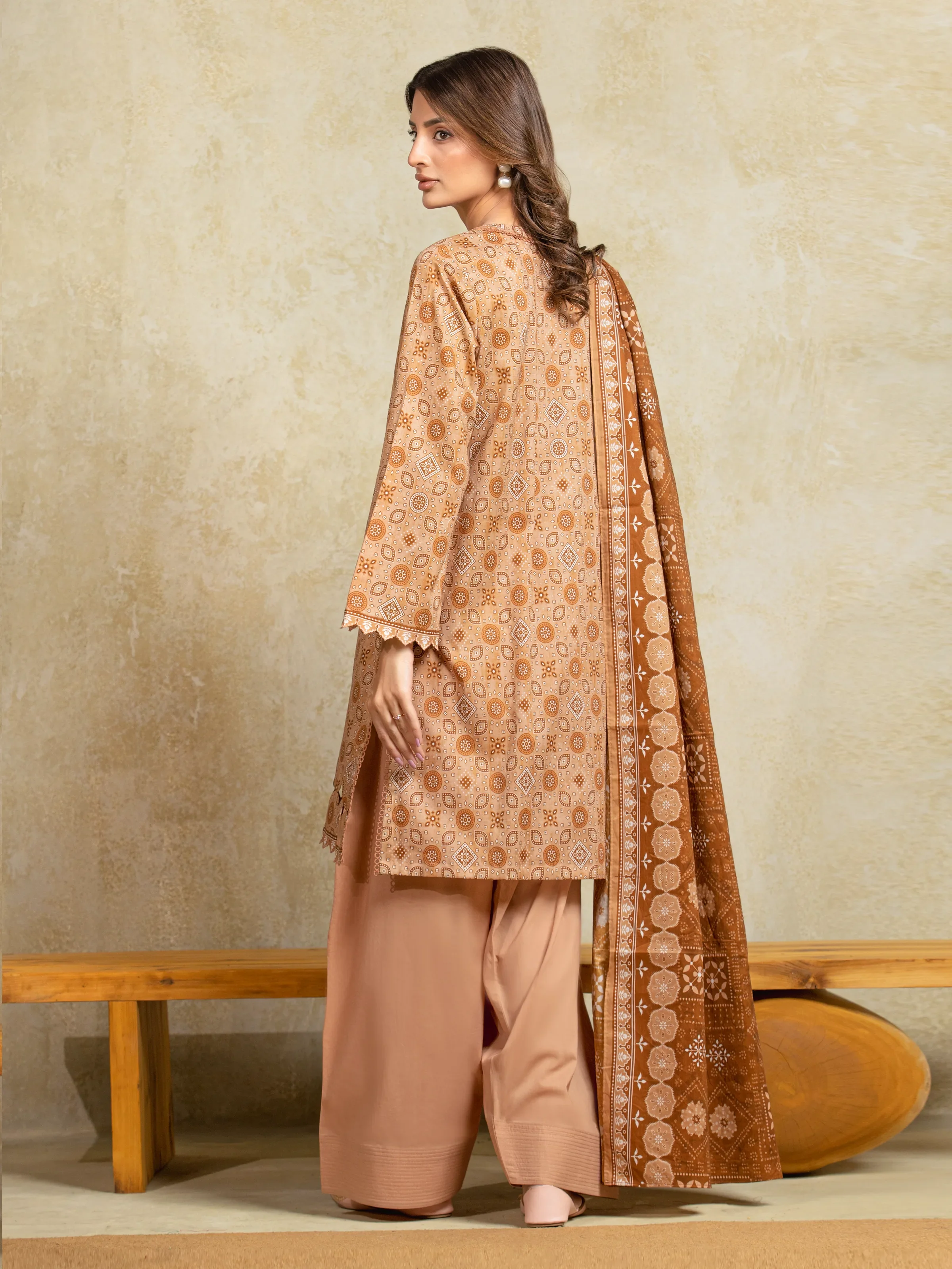 Unstitched Printed Khaddar Suit - EWU5A3-35912-3P - Image 6