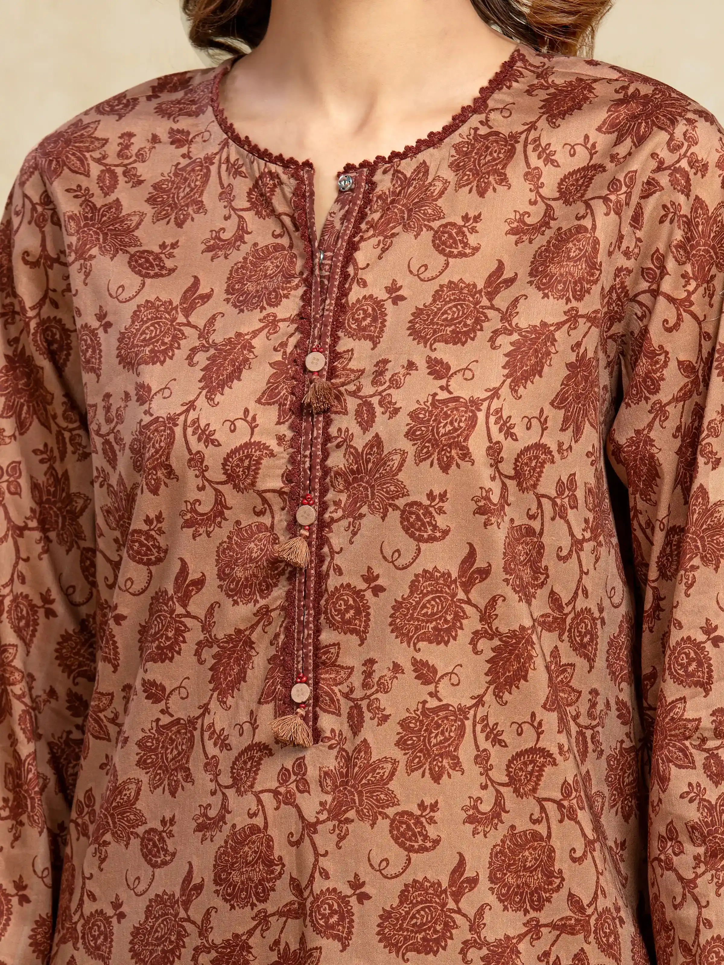 Unstitched Printed Khaddar Suit - EWU5A3-35986-3P - Image 4