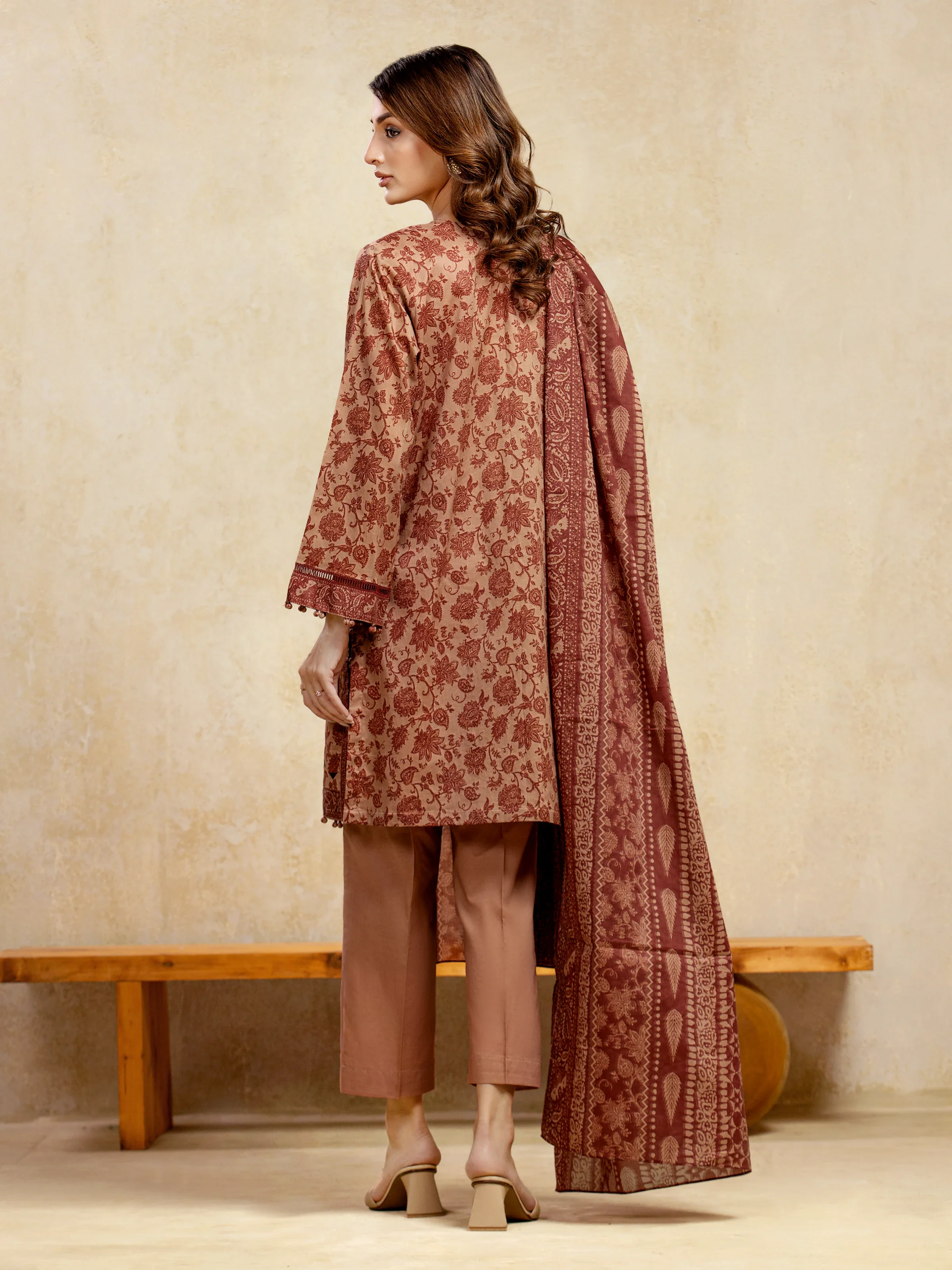 Unstitched Printed Khaddar Suit - EWU5A3-35986-3P - Image 6