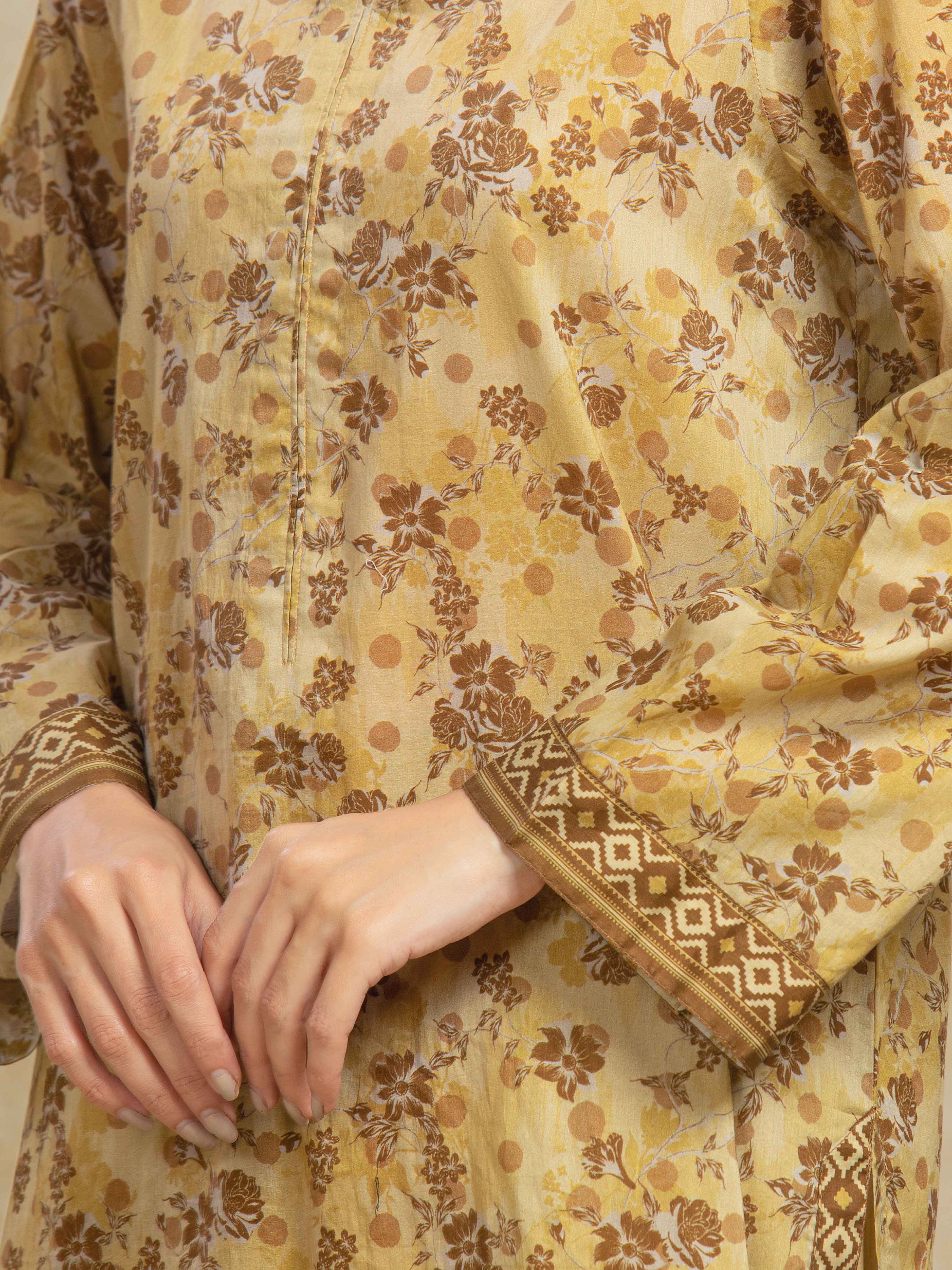 Unstitched Printed Khaddar Suit - EWU5A3-35984-3P - Image 4