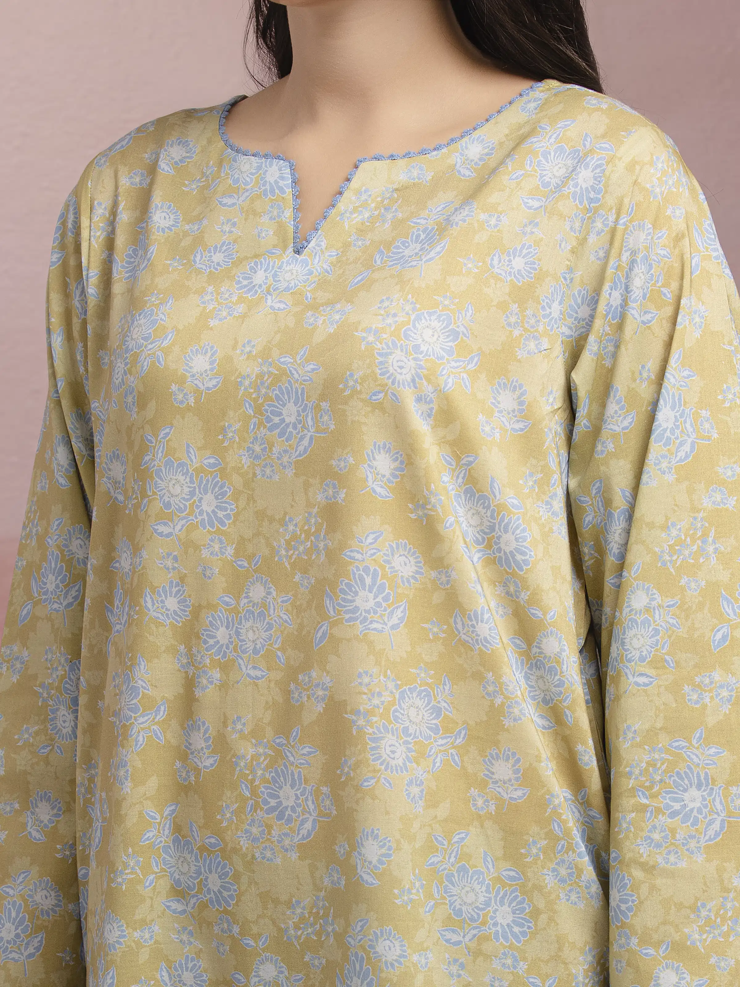 Unstitched Printed Lawn Suit - EWU5A1-35101-3P - Image 5