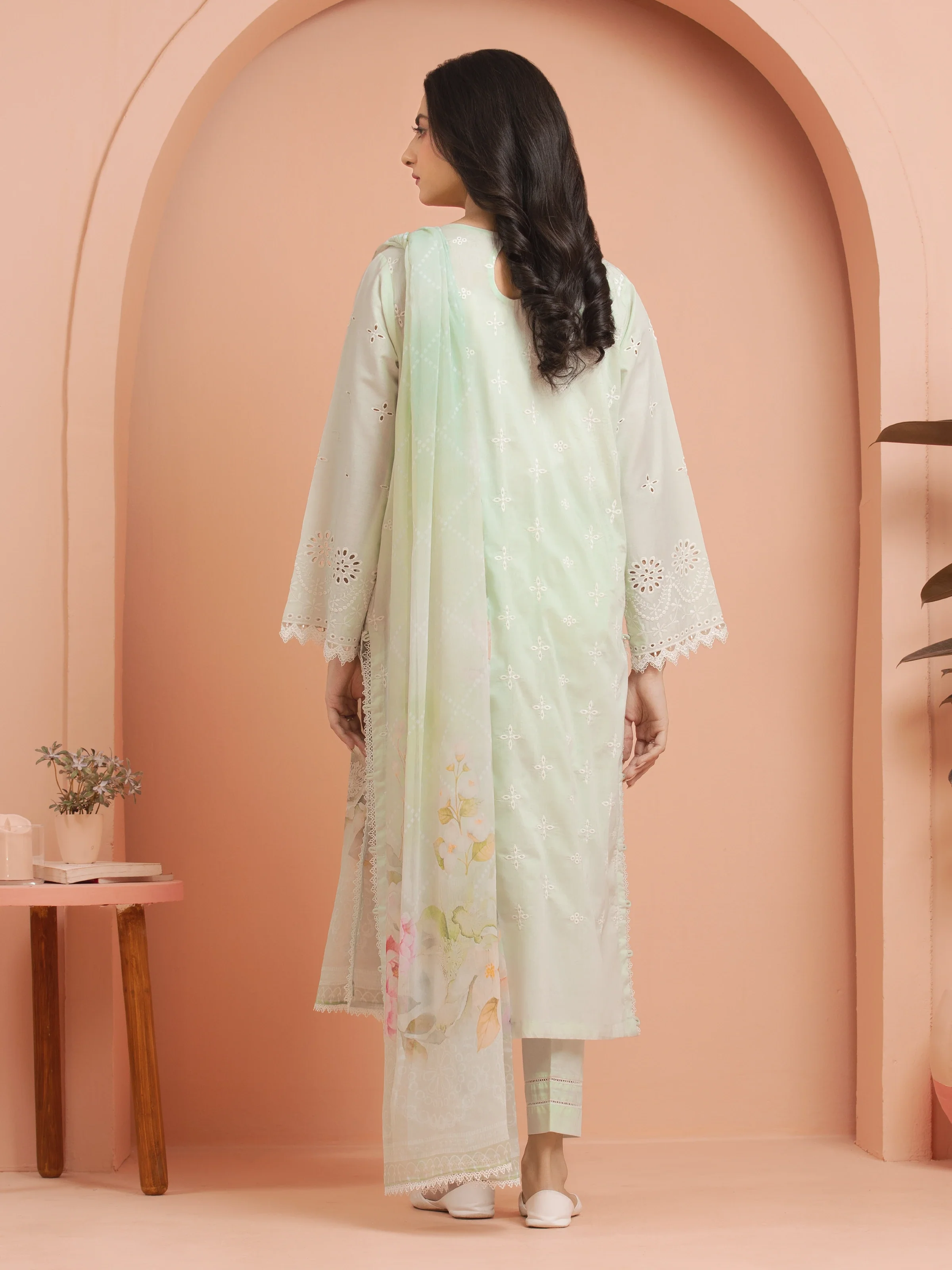 Unstitched Embroidered Cambric Suit - EWU24V2-30387-3P - Image 2
