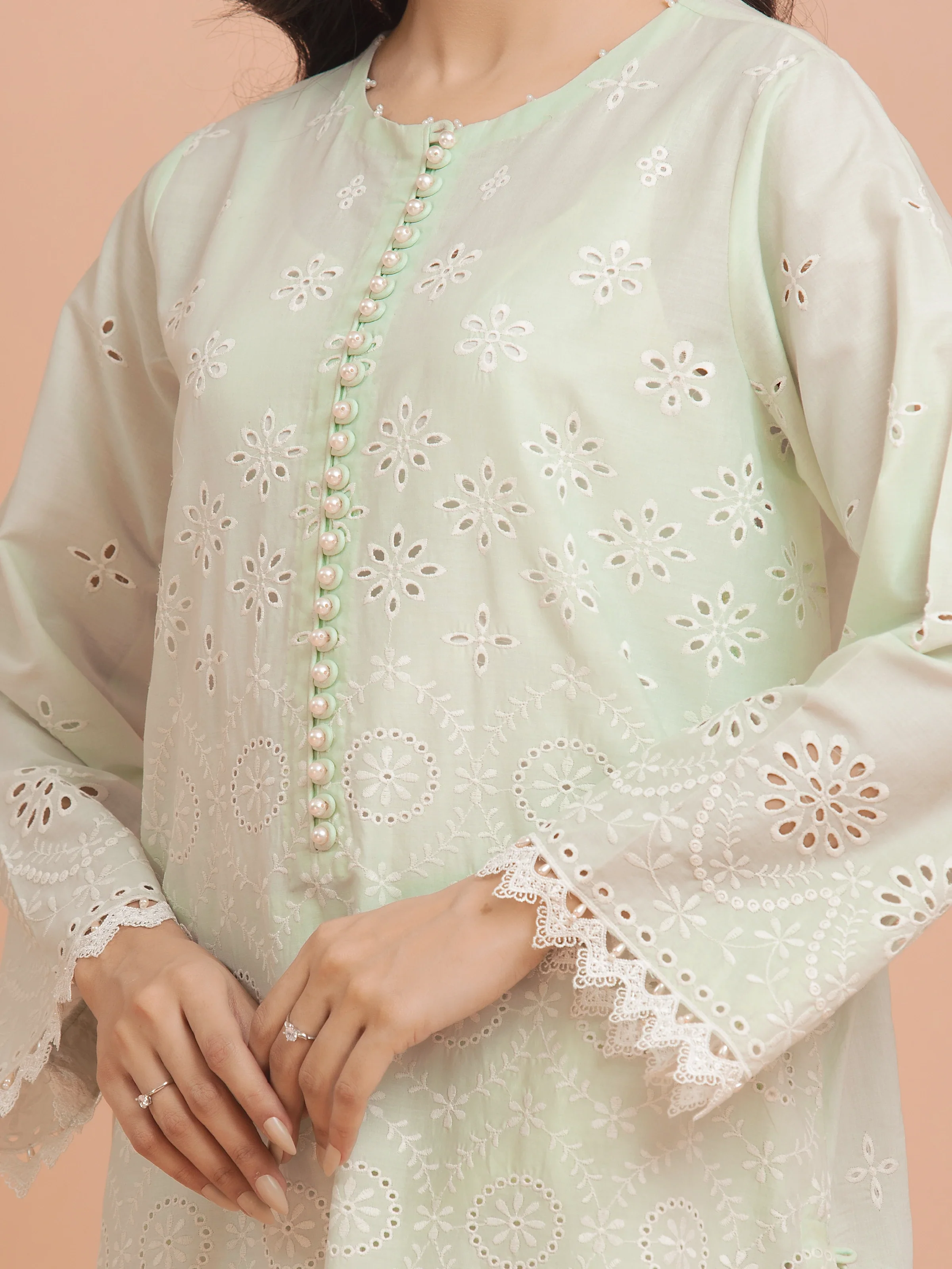 Unstitched Embroidered Cambric Suit - EWU24V2-30387-3P - Image 3