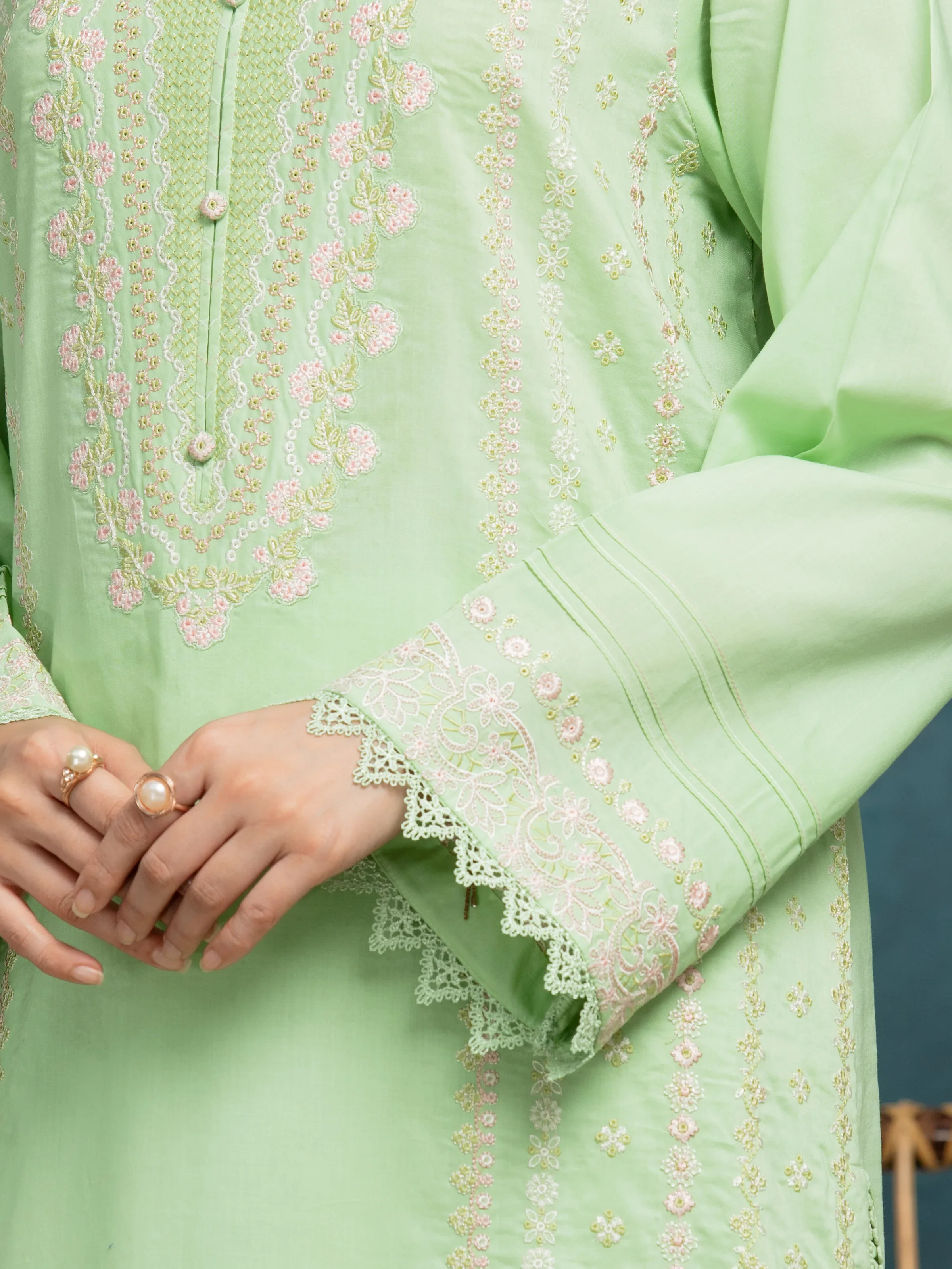 Unstitched Embroidered Cambric Suit - EWU24V2-31019-3P - Image 3