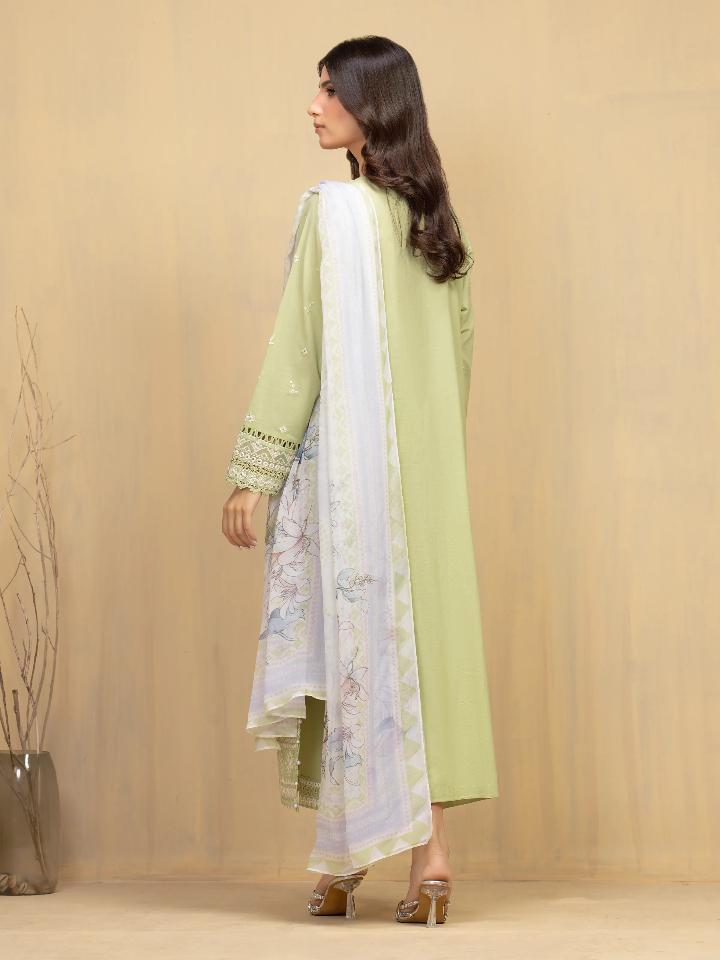 Unstitched Embroidered Cambric Suit - EWU5V2-31600-3P - Image 6