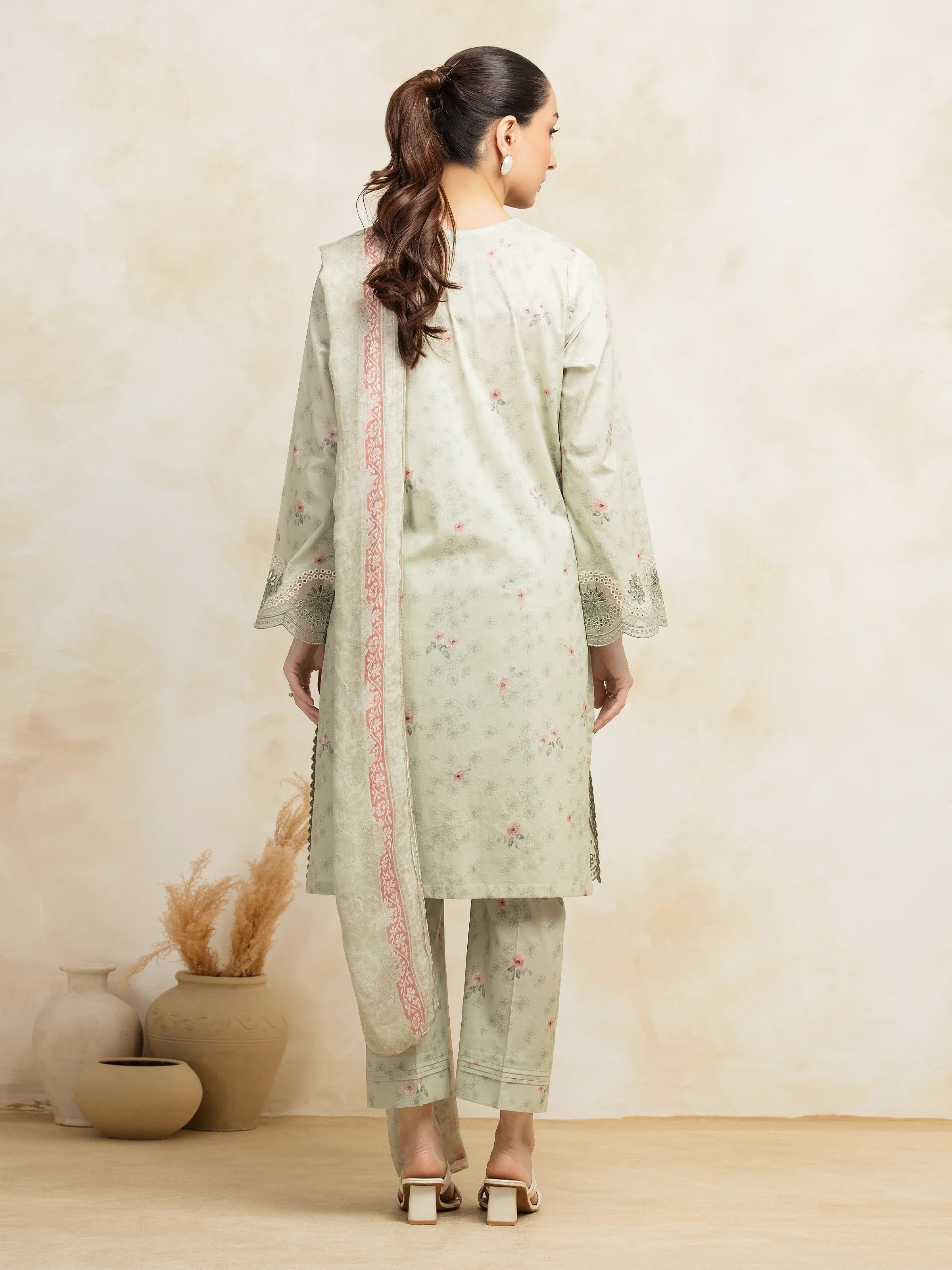 Unstitched Embroidered Lawn Suit - EWU5V1-31062-3P - Image 6