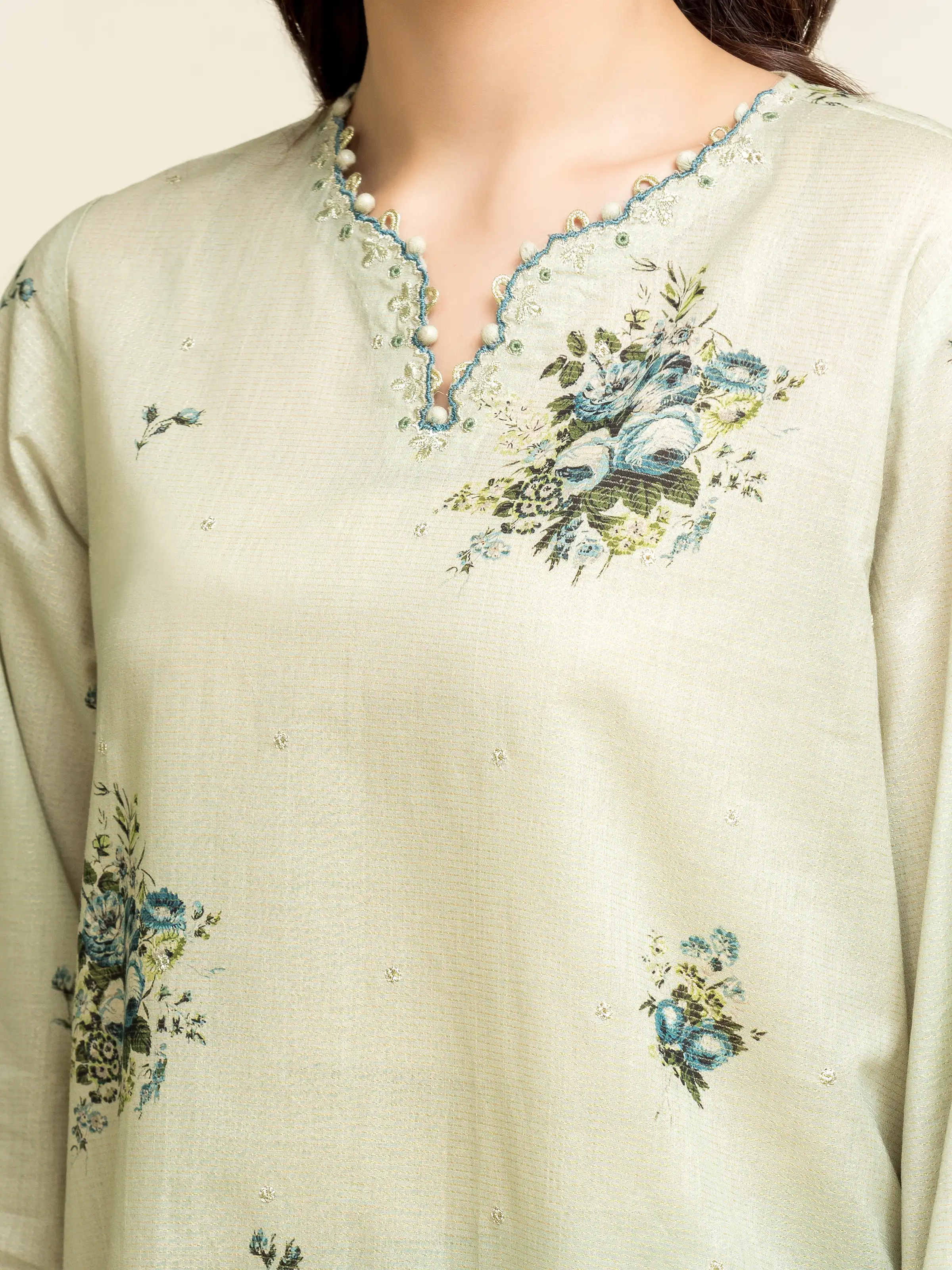 Unstitched Embroidered Lawn Suit - EWU5V1-31209-3P - Image 4