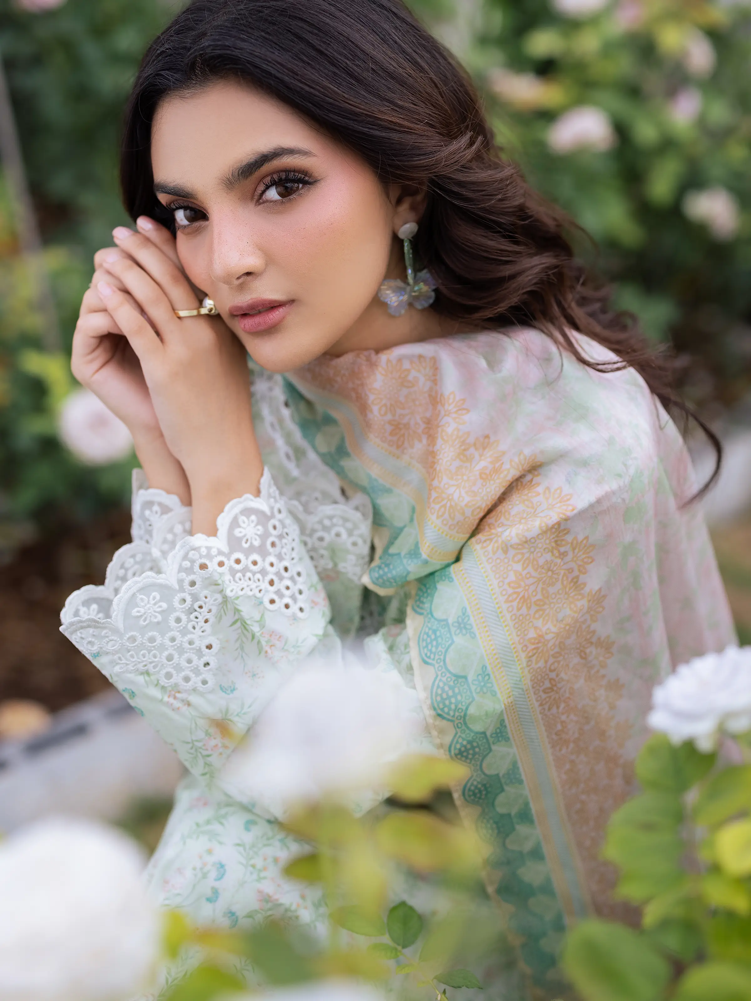 Unstitched Embroidered Lawn Suit - EWU5V1-31434-3P - Image 4