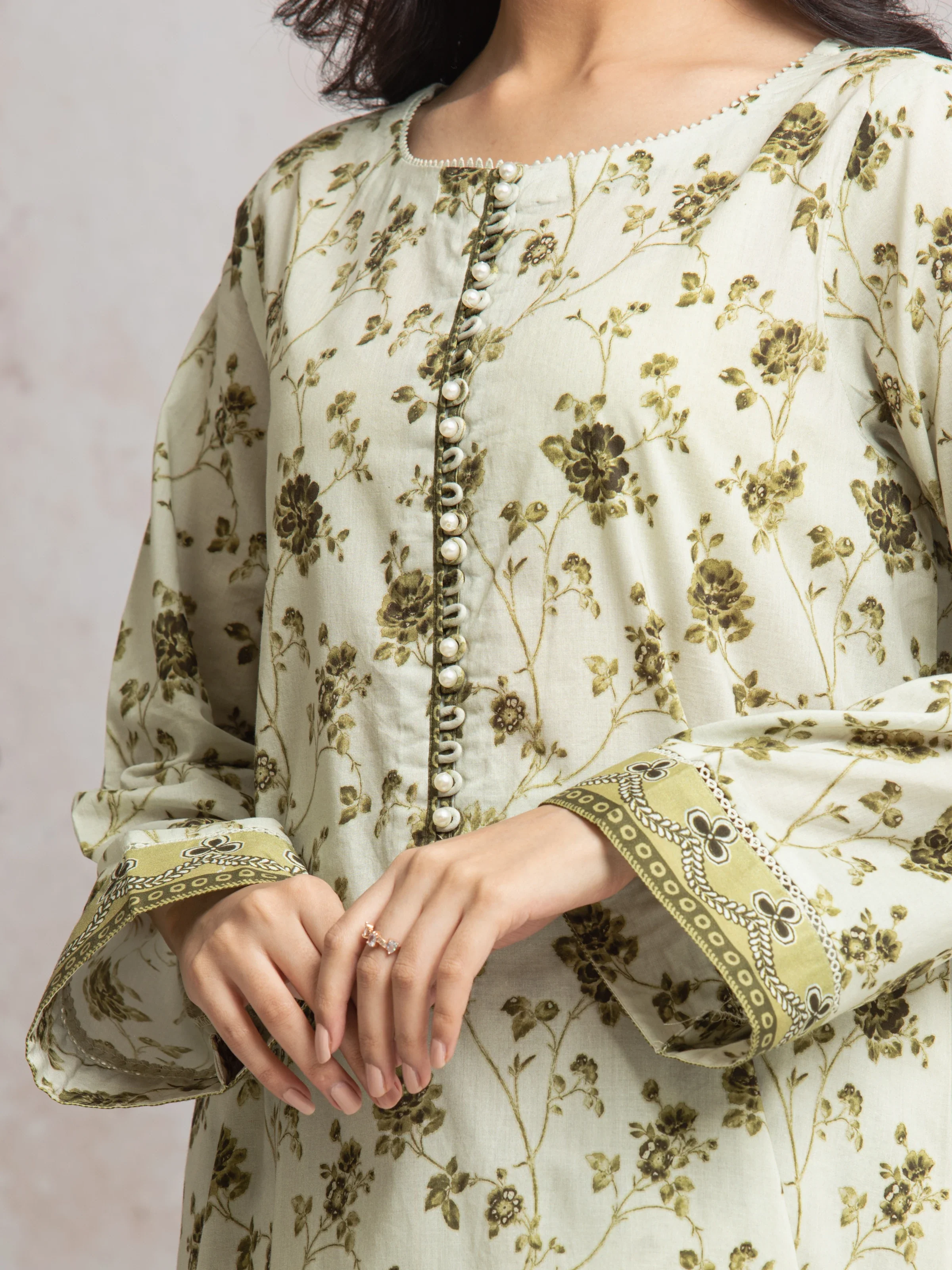 Unstitched Printed Cambric Shirt Dupatta - EWU24A2-29641SD - Image 2