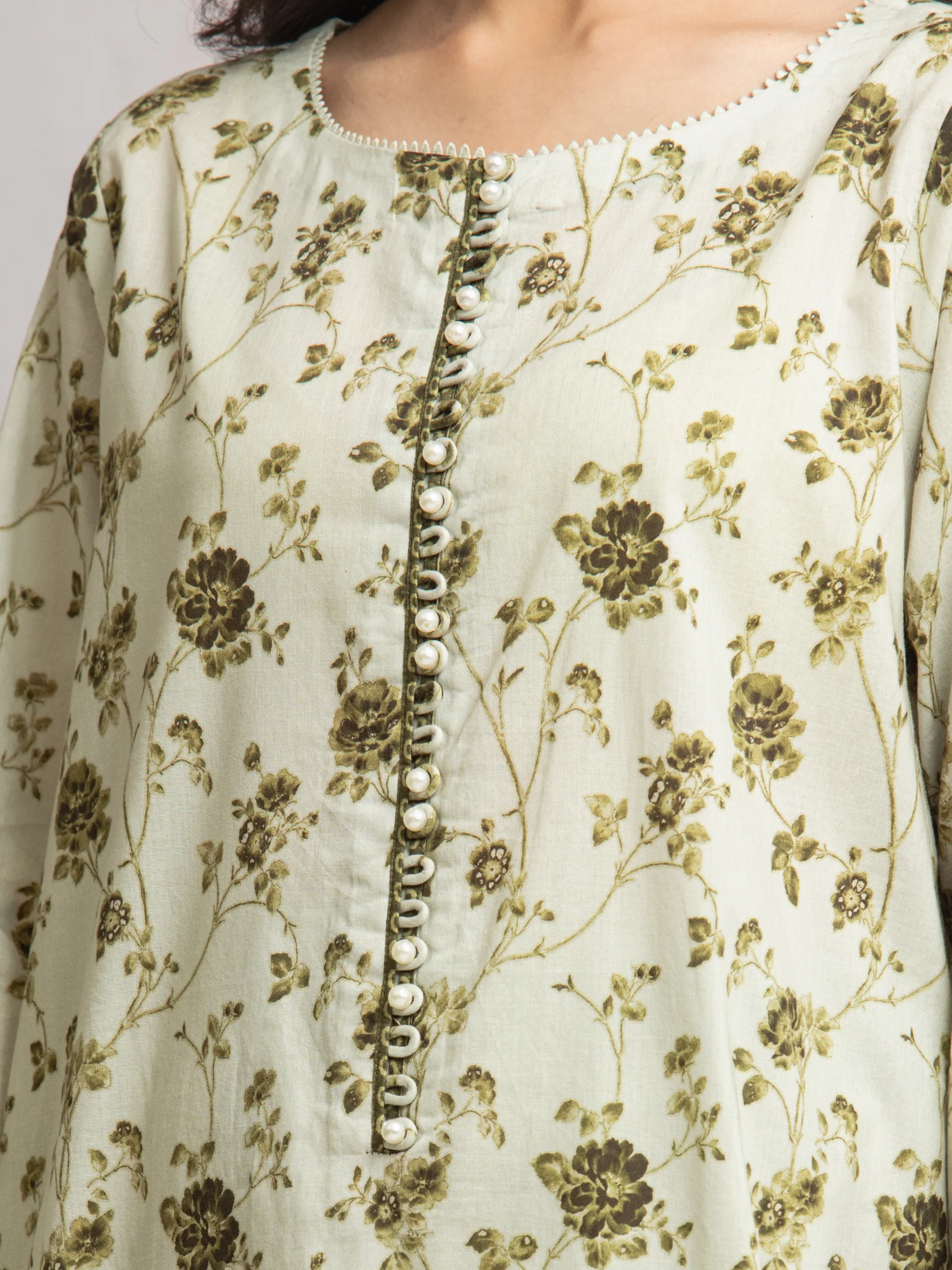 Unstitched Printed Cambric Shirt Dupatta - EWU24A2-29641SD - Image 3