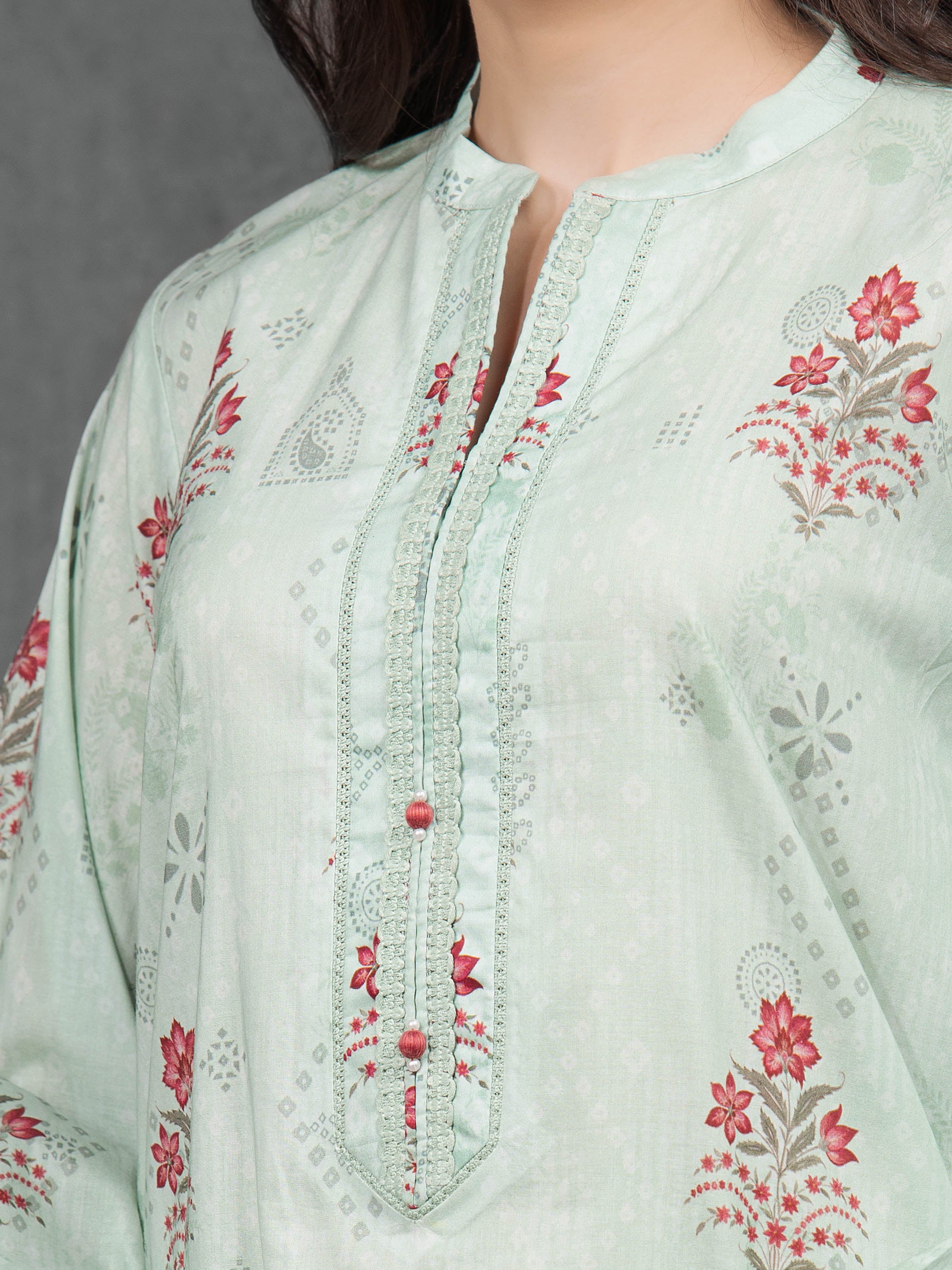 Unstitched Printed Cambric Suit - EWU5A2-35822-3P - Image 4