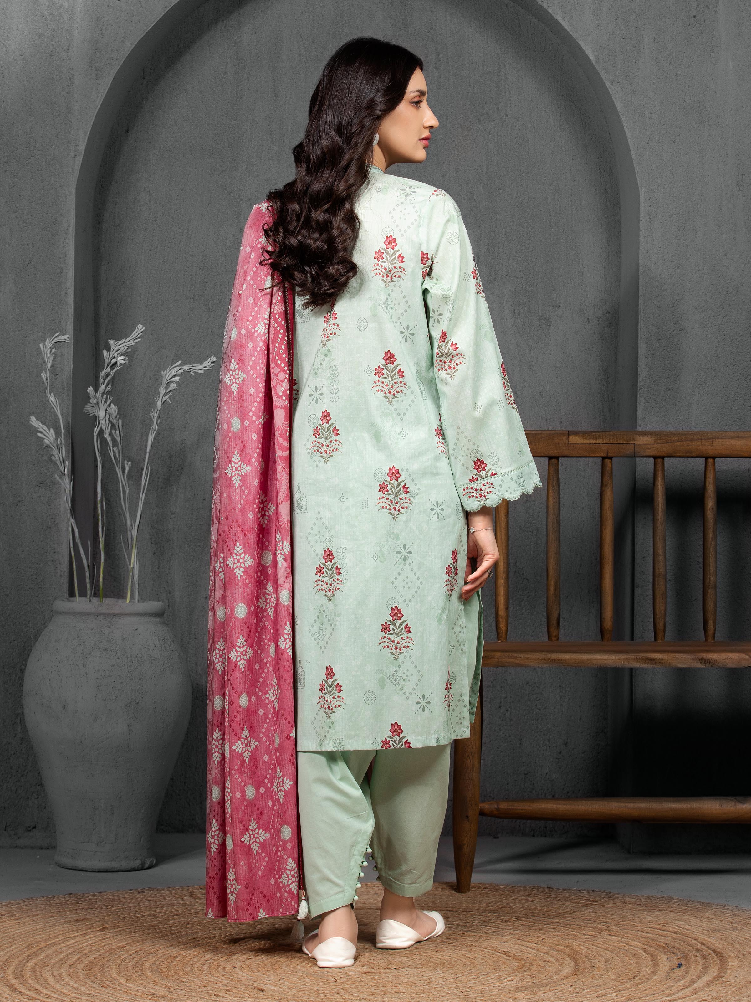 Unstitched Printed Cambric Suit - EWU5A2-35822-3P - Image 6