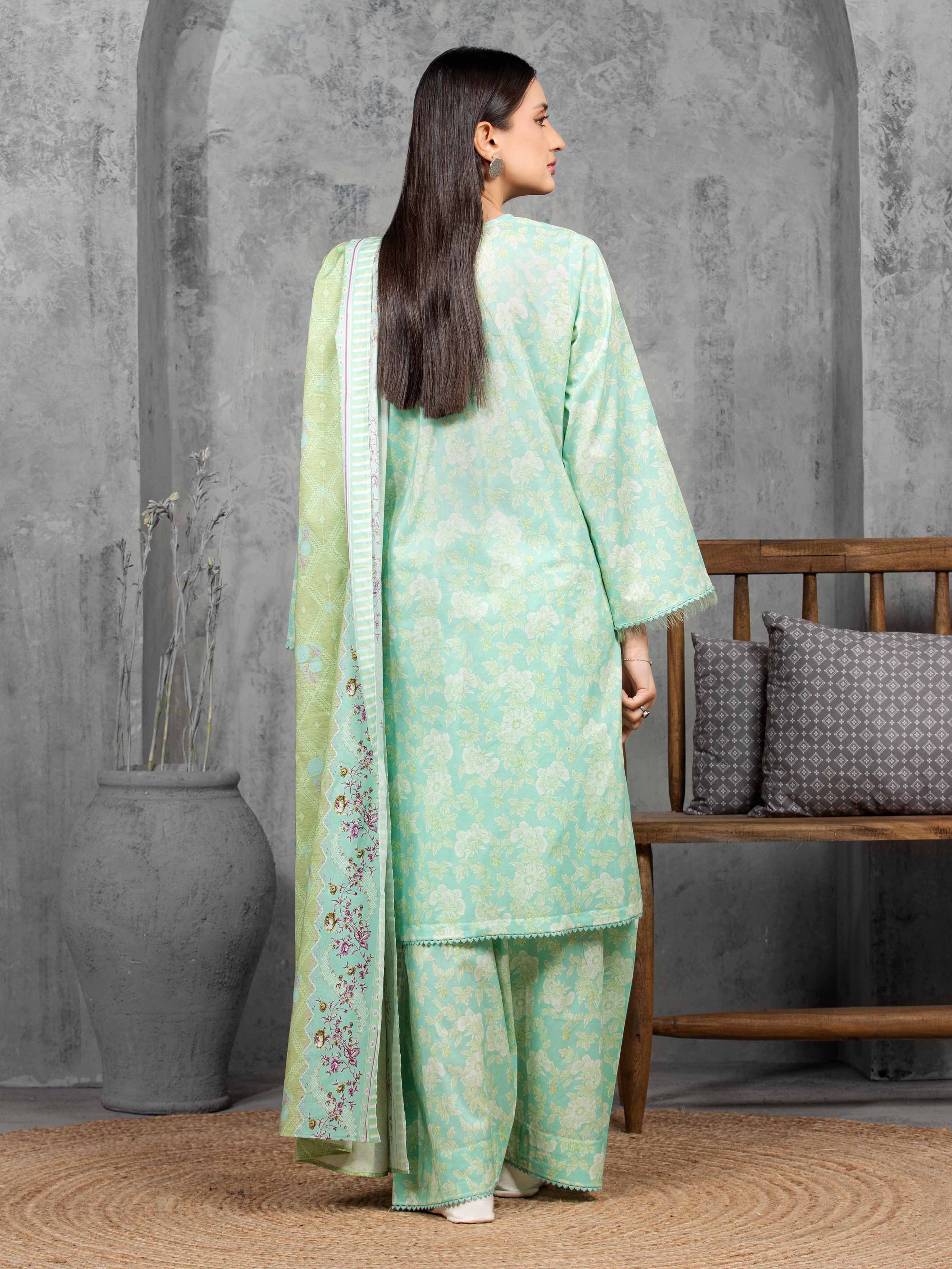 Unstitched Printed Cambric Suit - EWU5A2-35837-3P - Image 6